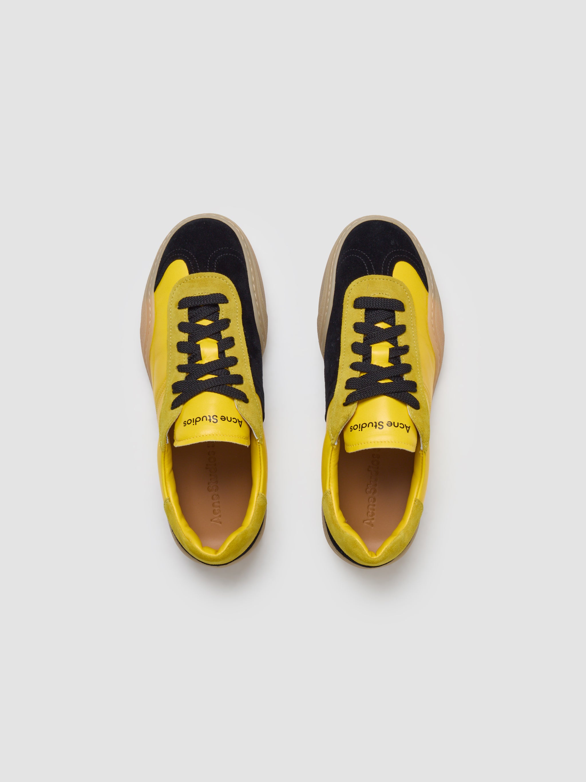 Women's Lace-Up Sneaker in Yellow