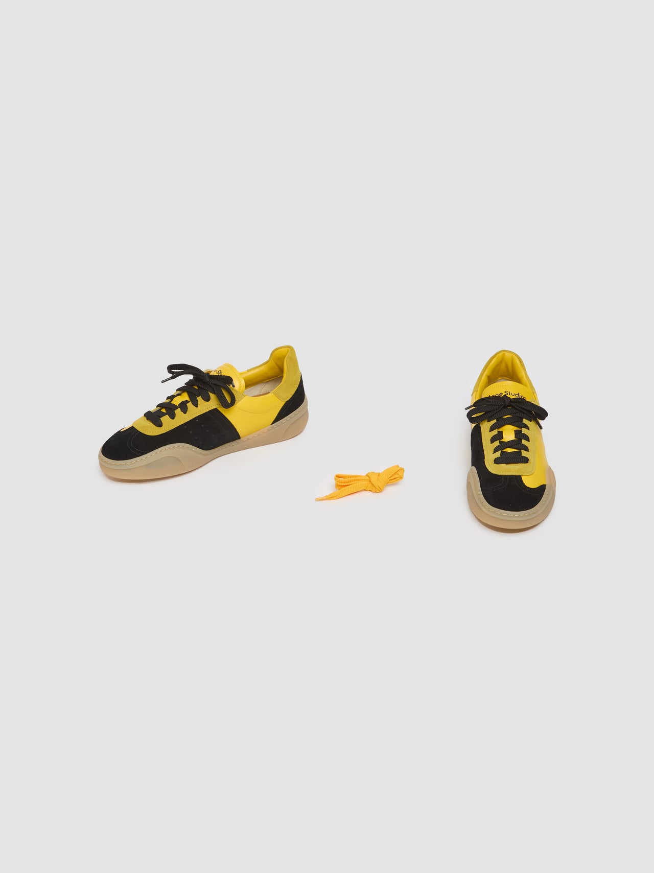 Women's Lace-Up Sneaker in Yellow