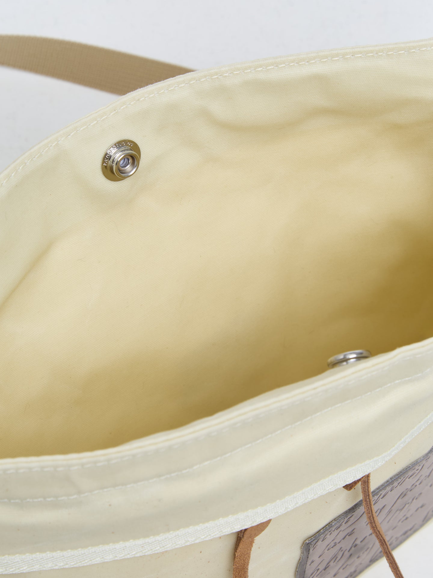 Mini Messenger Bag in Cream Beige