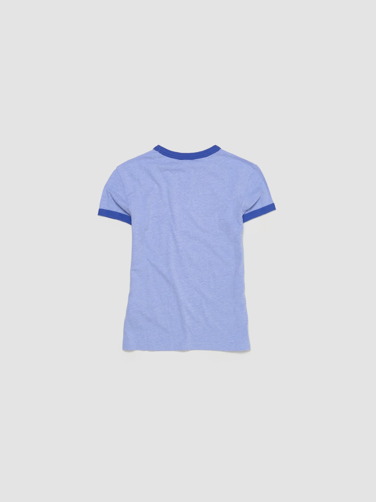 Bow Print T-Shirt in Faded Blue