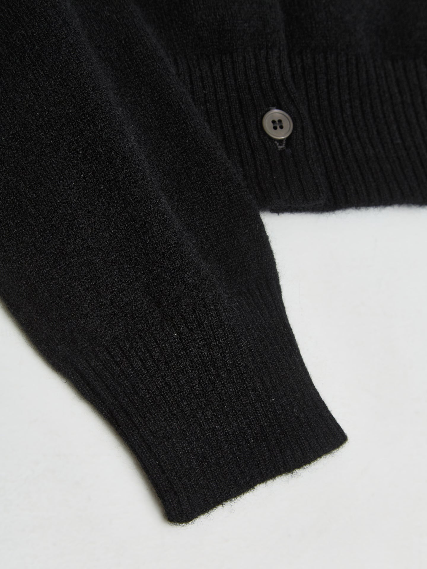 Cashmere Knit Cardigan in Black