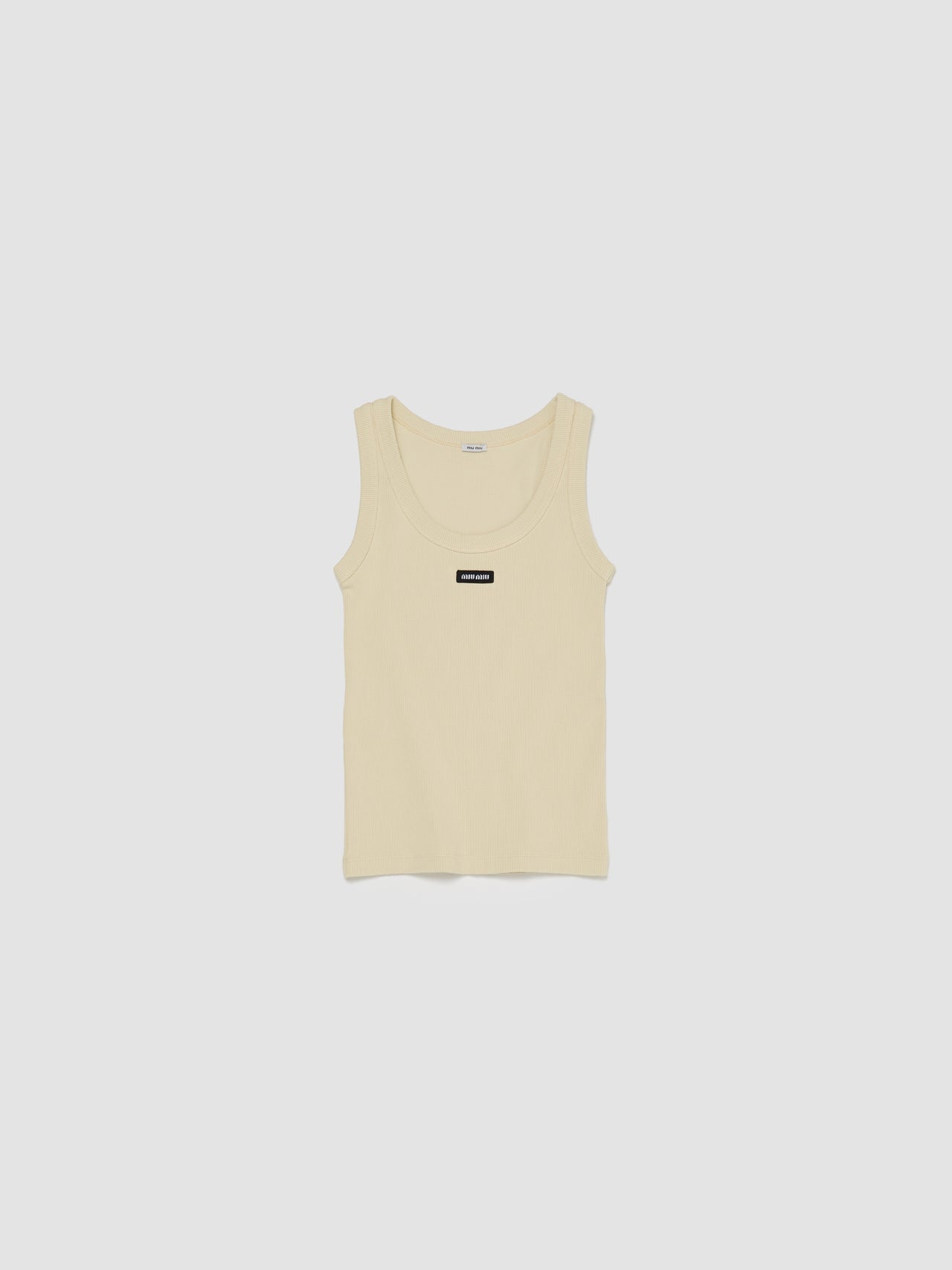 Ribbed Knit Tank Top in Natural