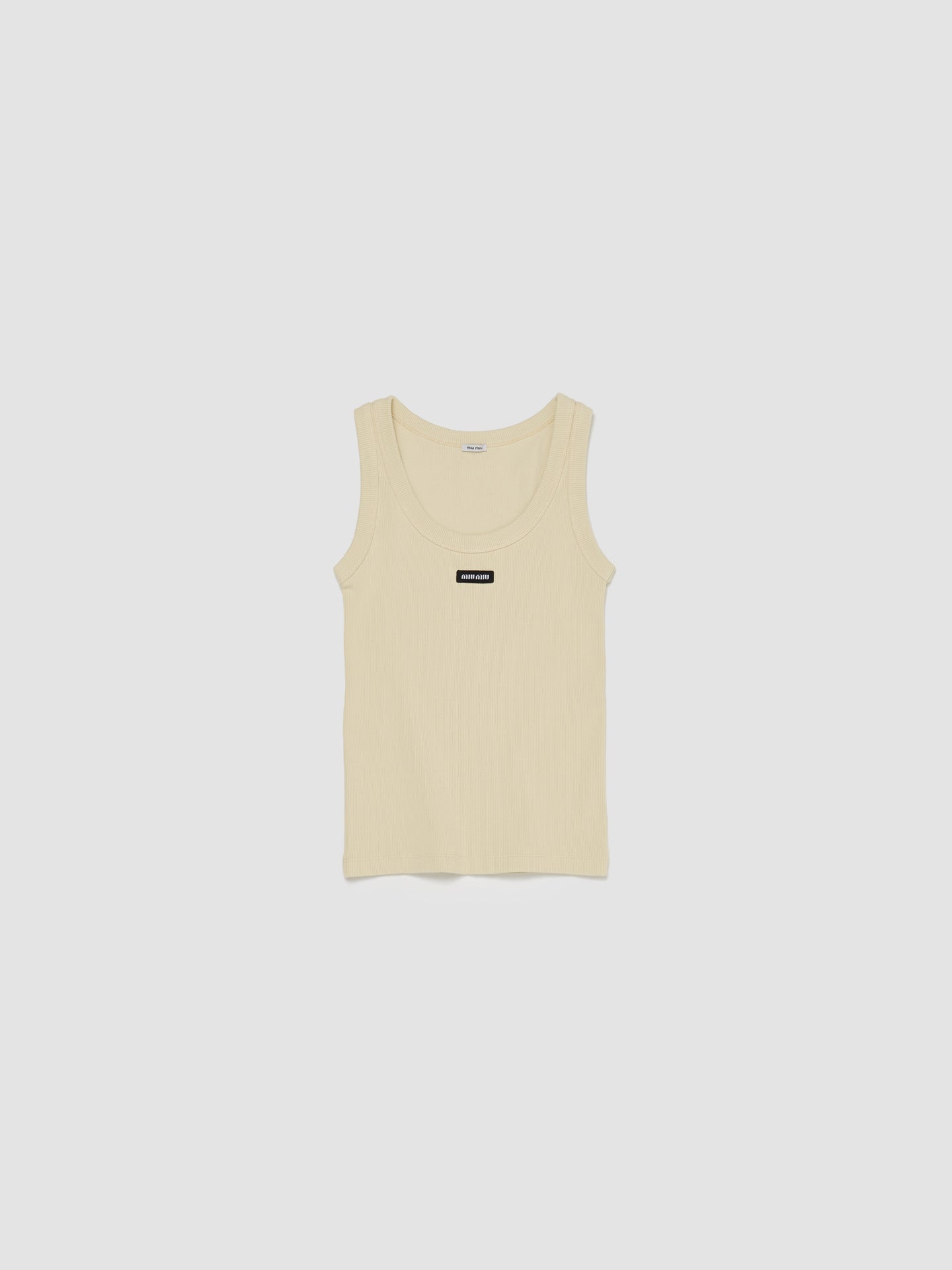 Ribbed Knit Tank Top in Natural