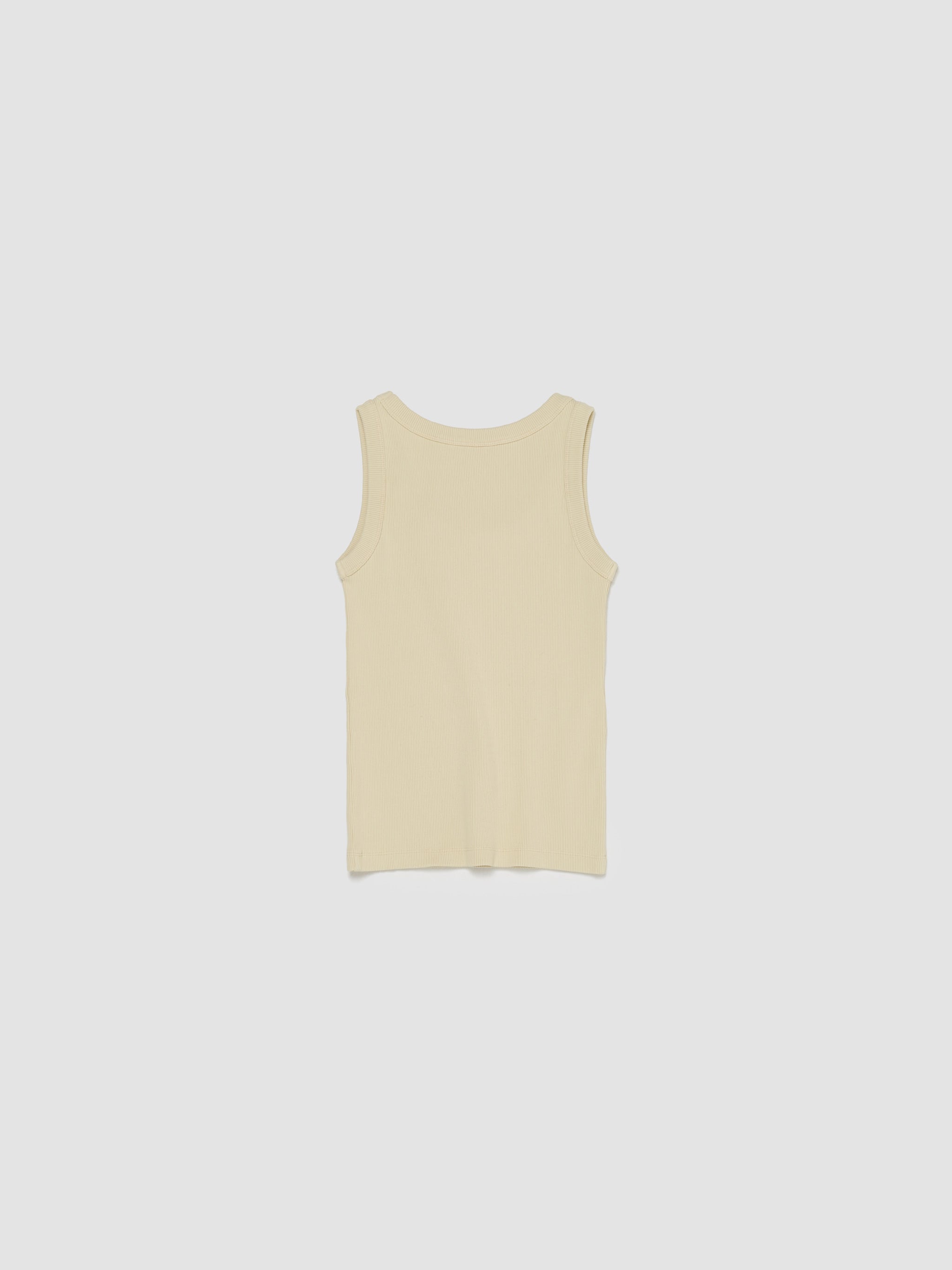 Ribbed Knit Tank Top in Natural