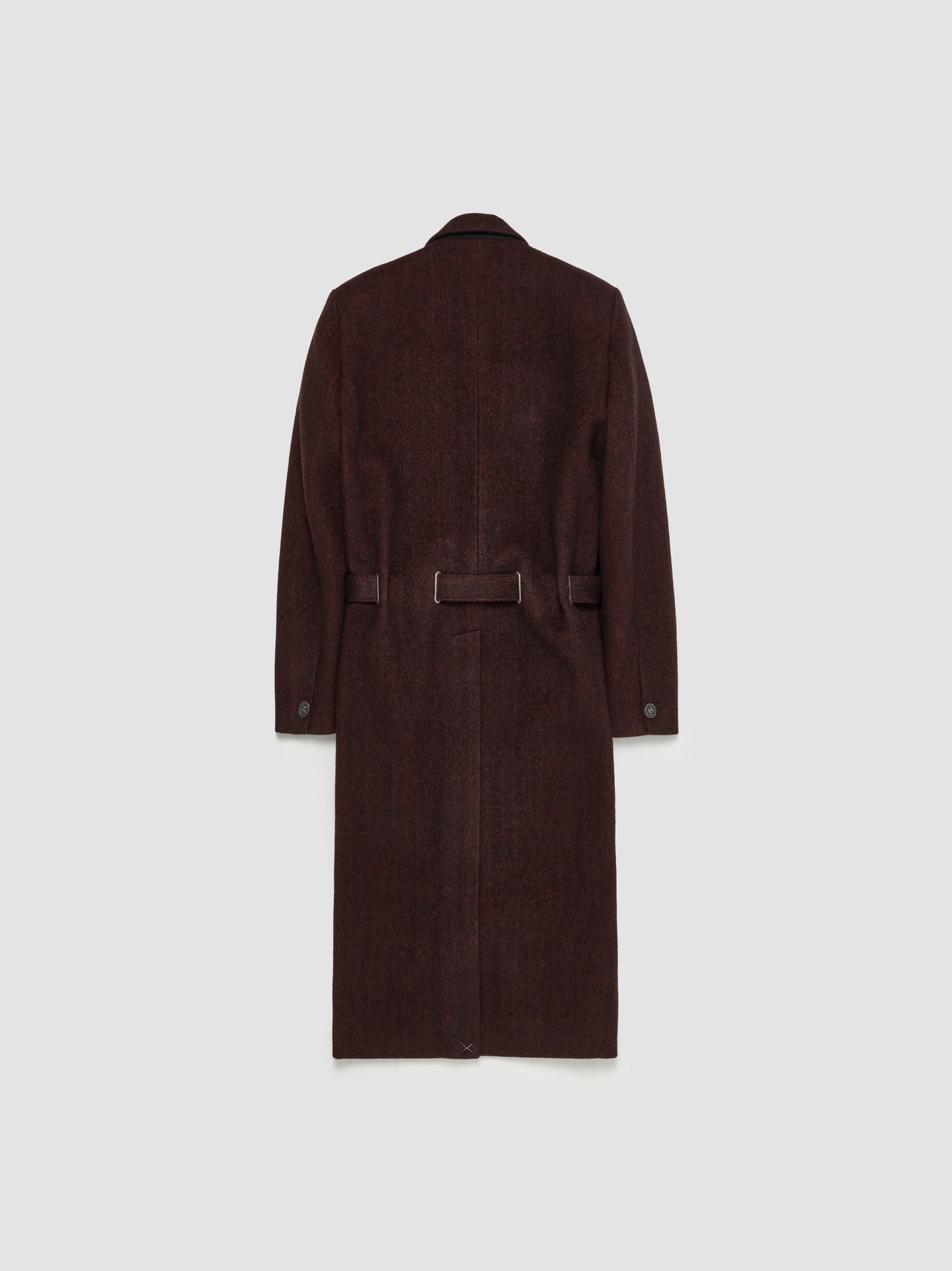 Y Belt Coat in Brown