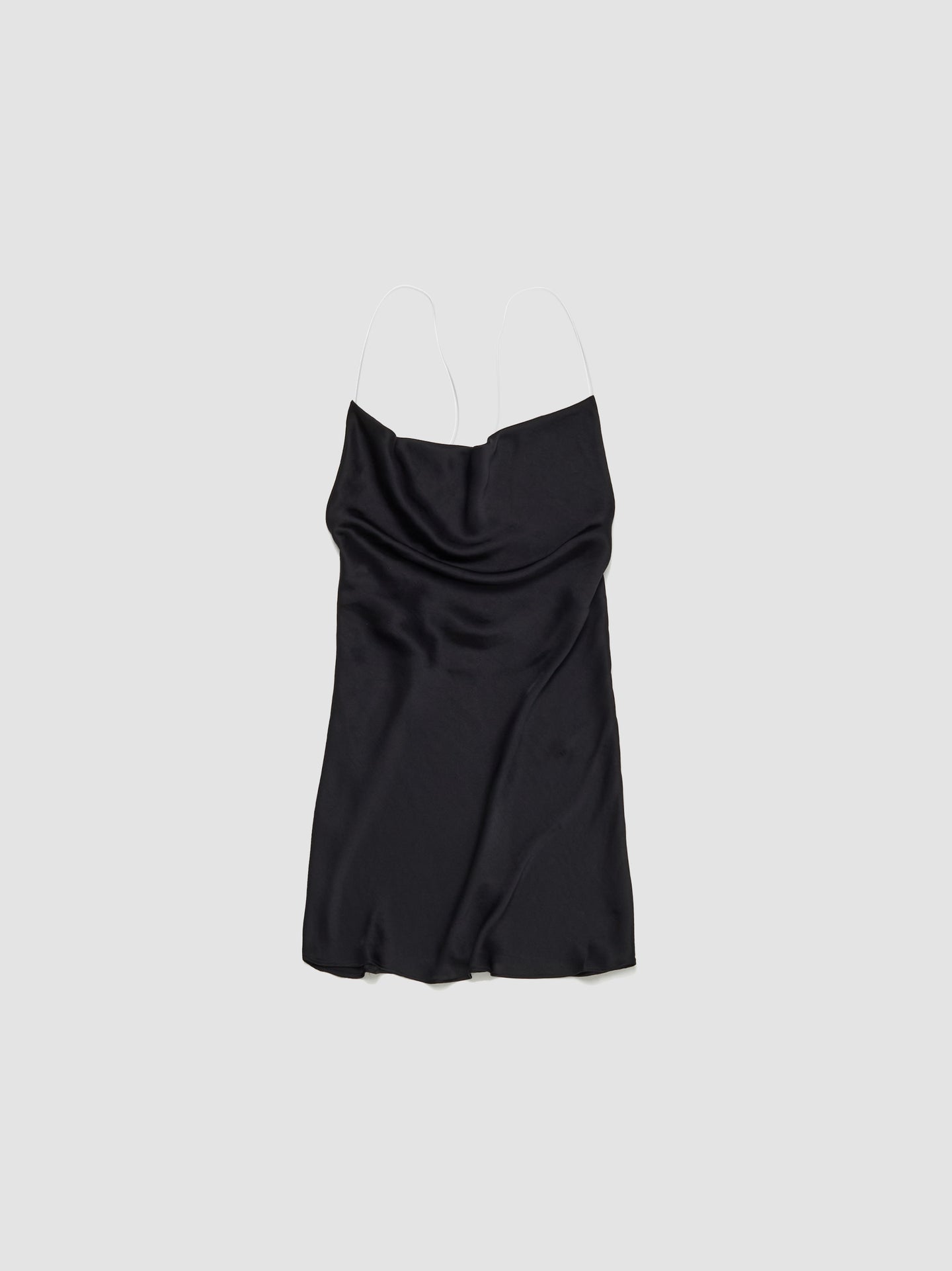 Evergreen Invisible Strap Slip Dress in Black