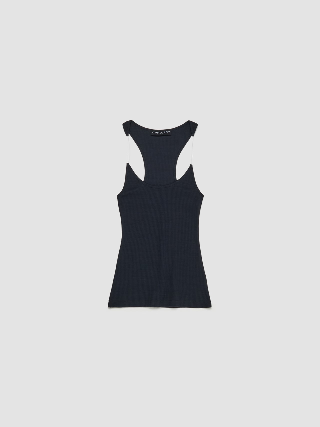 Invisible Strap Tank Top in Vintage Black