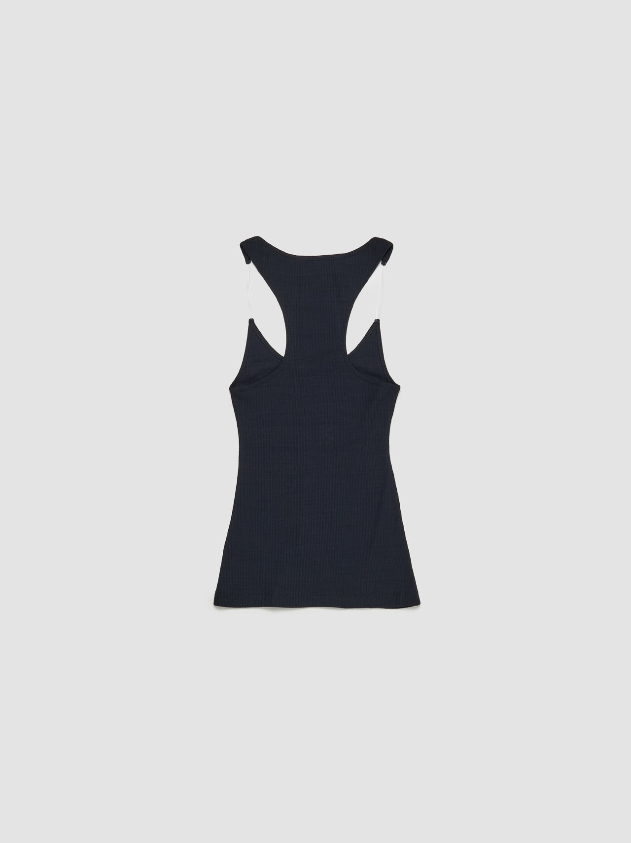 Invisible Strap Tank Top in Vintage Black