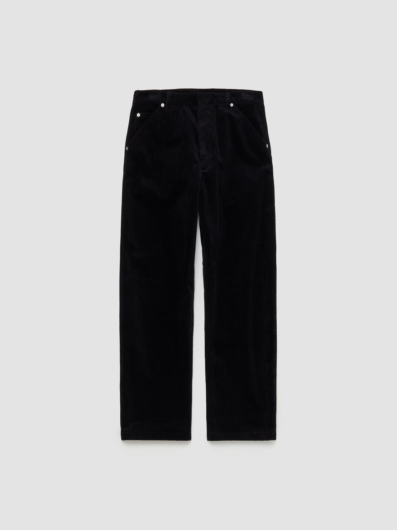 Fine Corduroy Trousers in Black