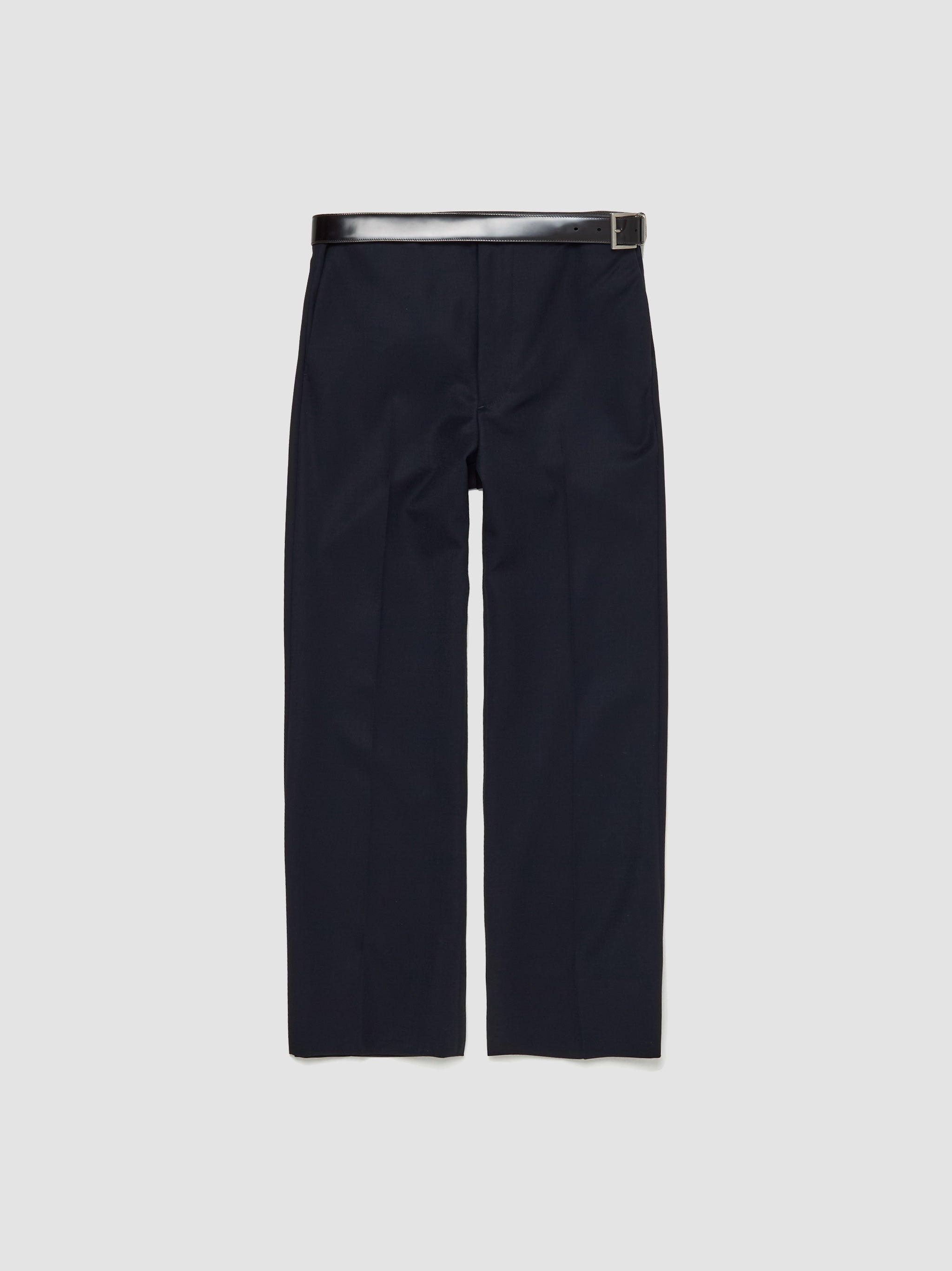 Wool Trousers in Blue & Rust