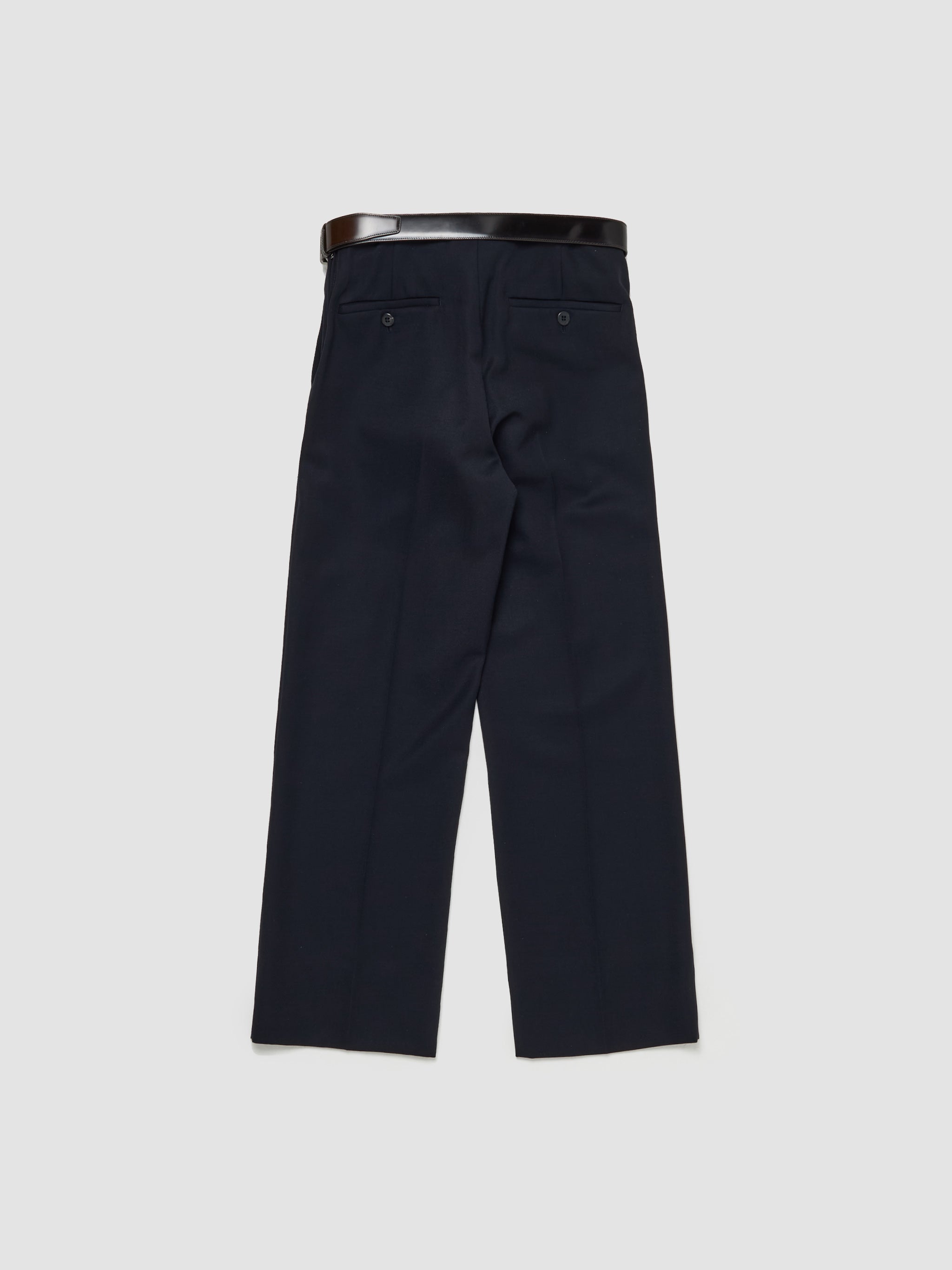 Wool Trousers in Blue & Rust