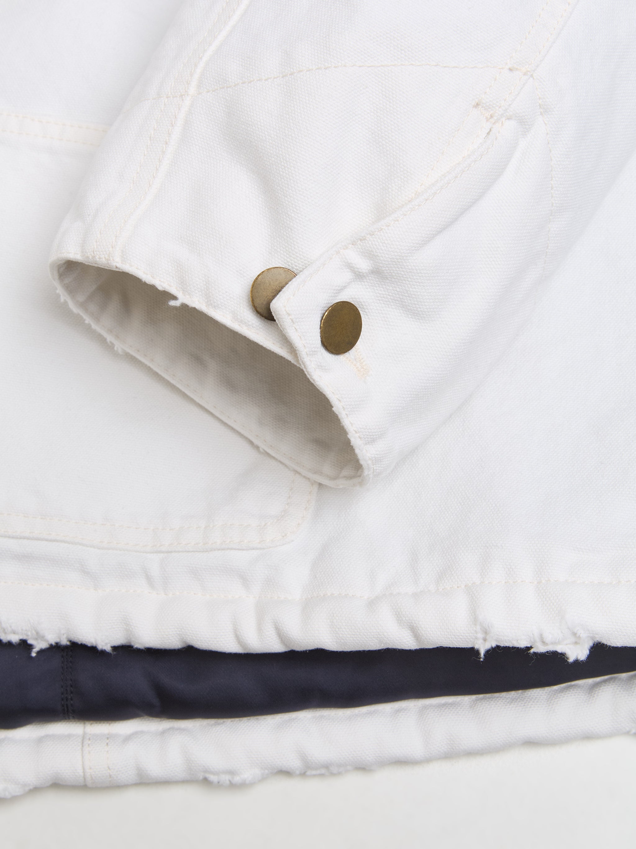 Canvas Blouson Jacket in White