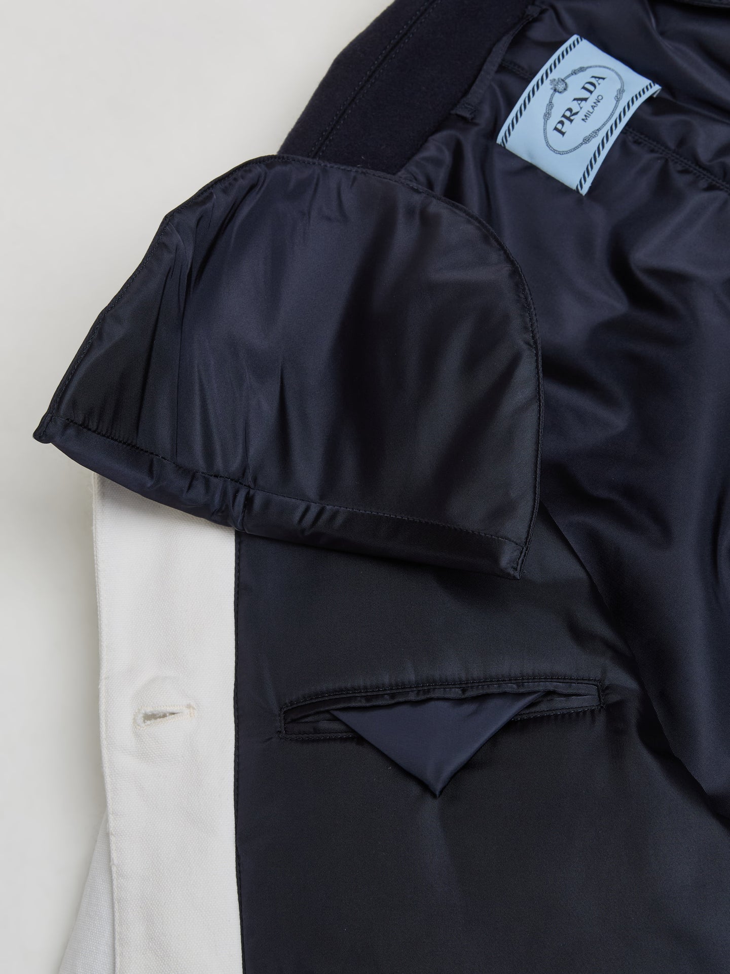 Canvas Blouson Jacket in White