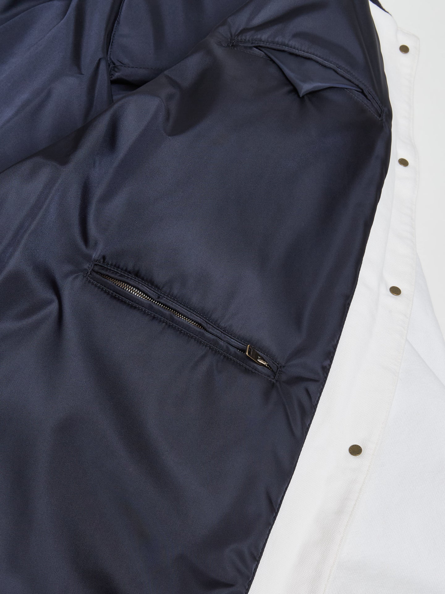 Canvas Blouson Jacket in White