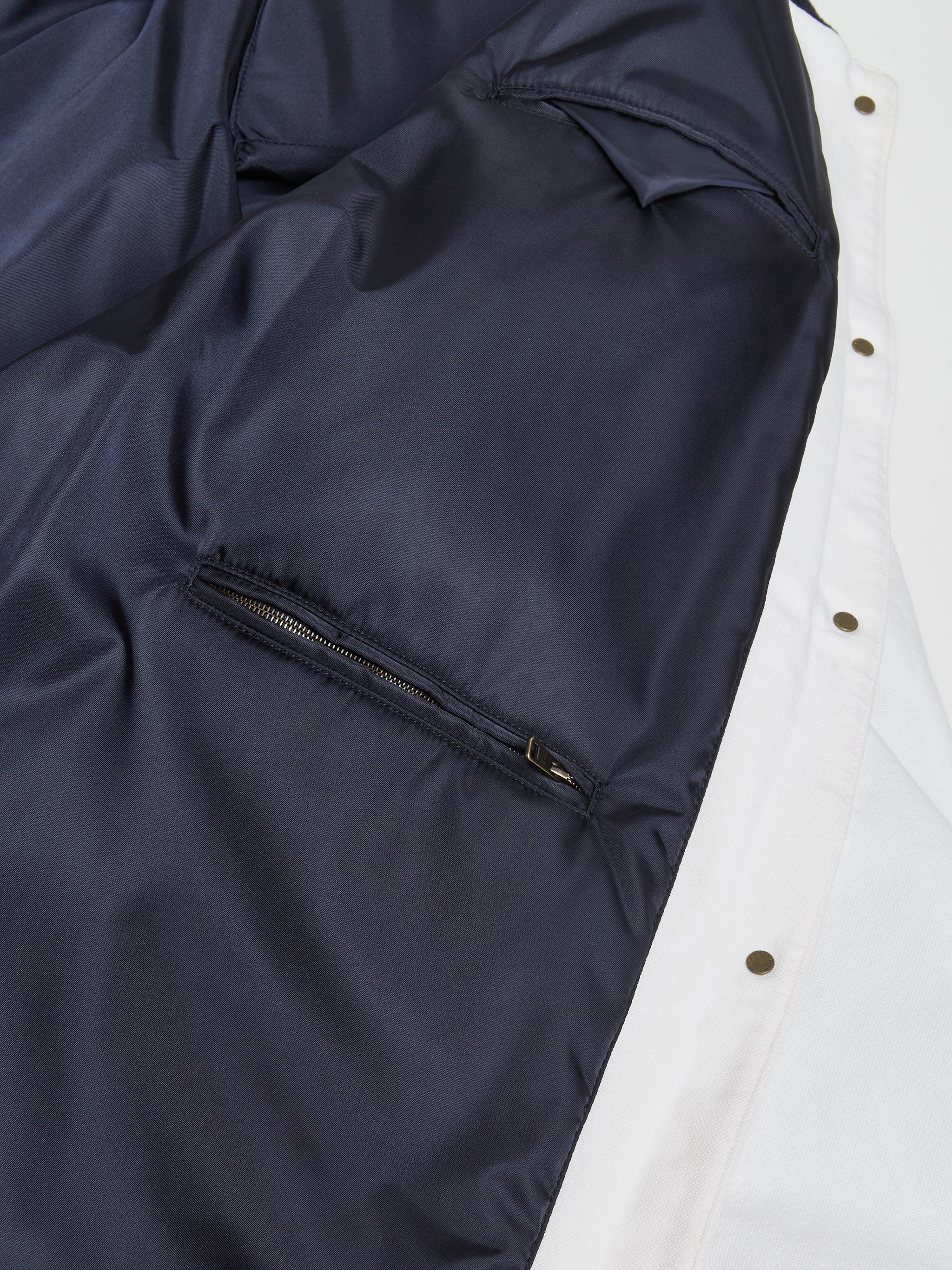 Canvas Blouson Jacket in White