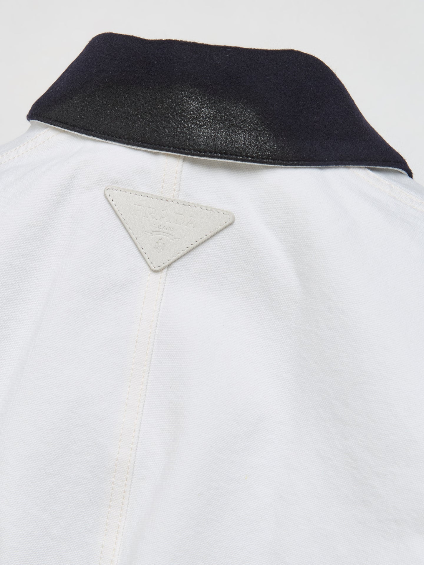 Canvas Blouson Jacket in White