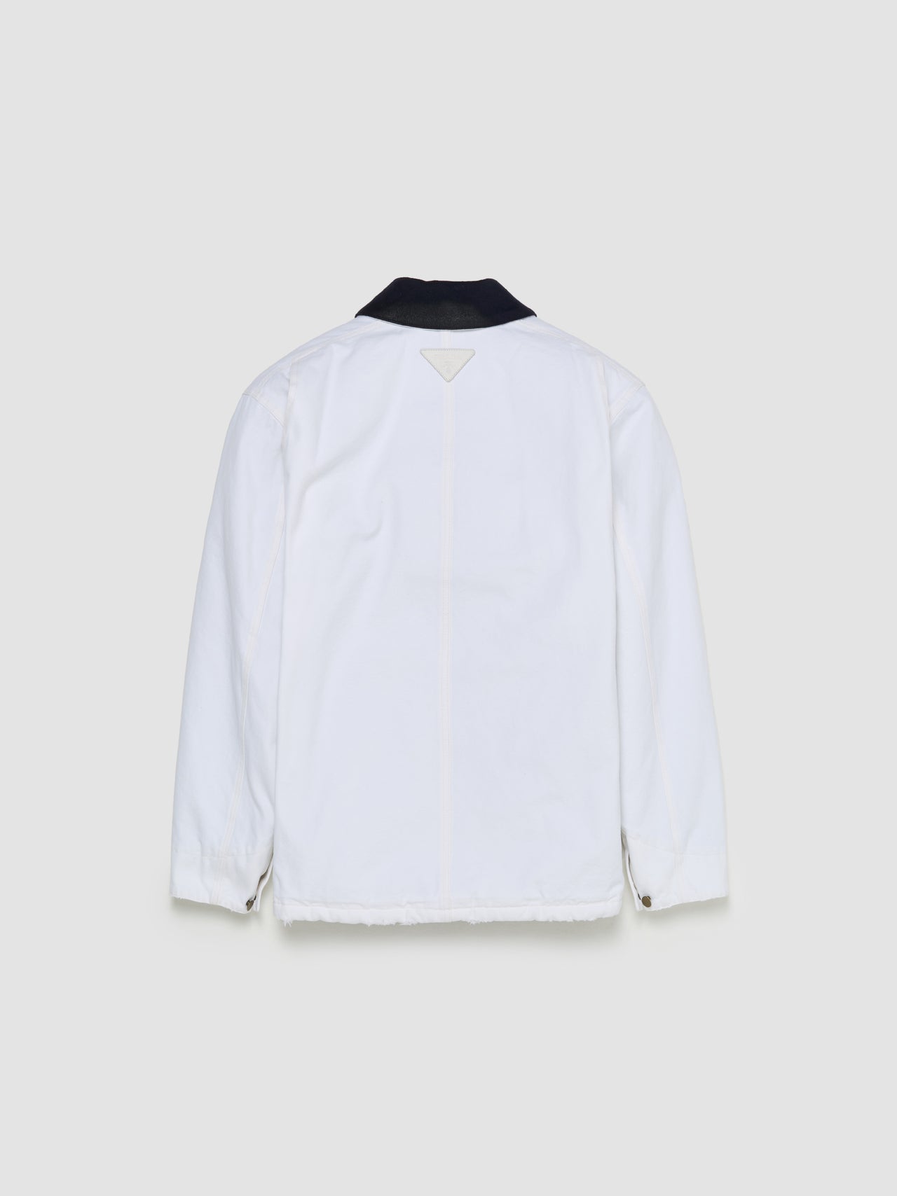 Canvas Blouson Jacket in White