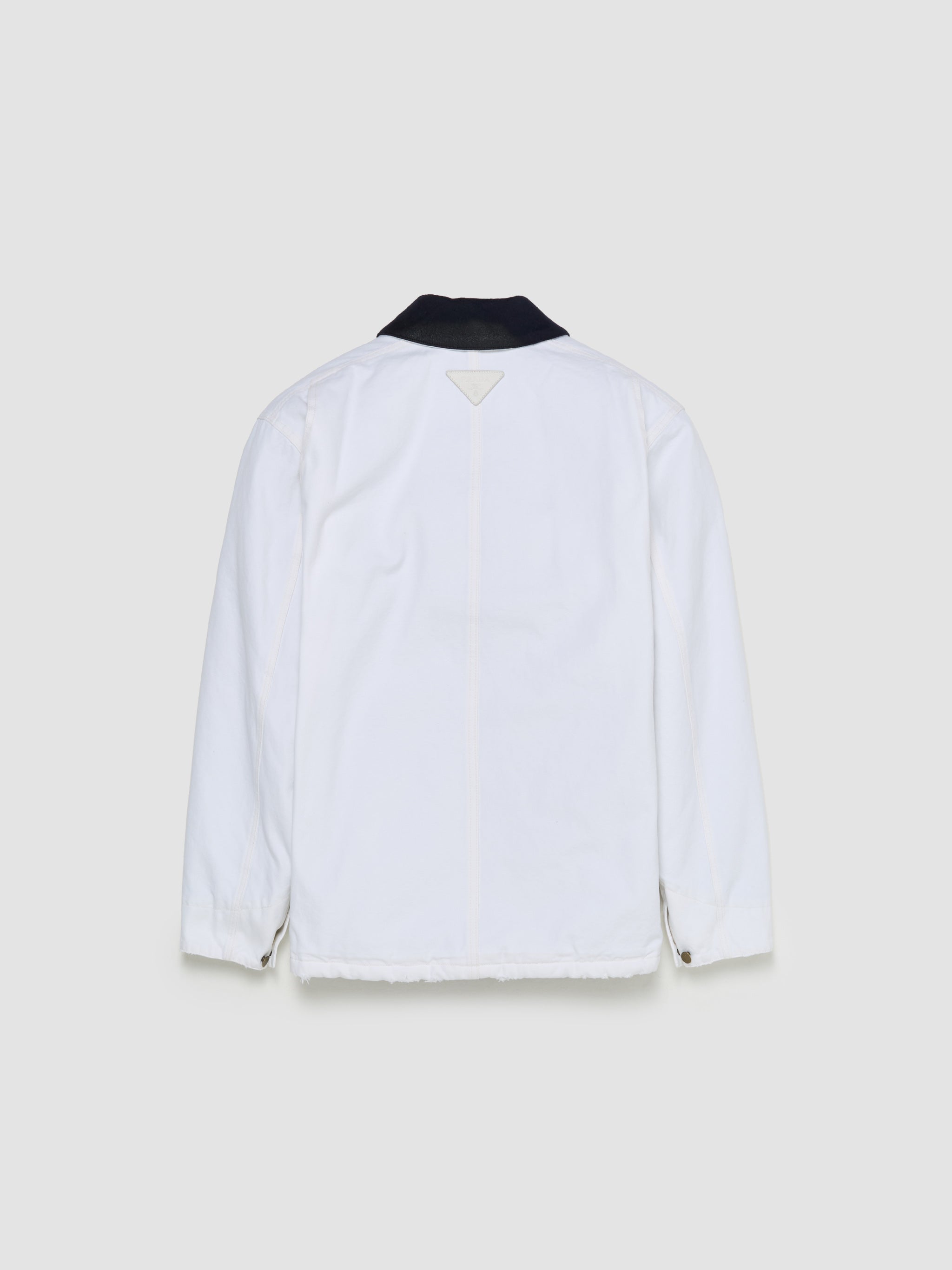 Canvas Blouson Jacket in White