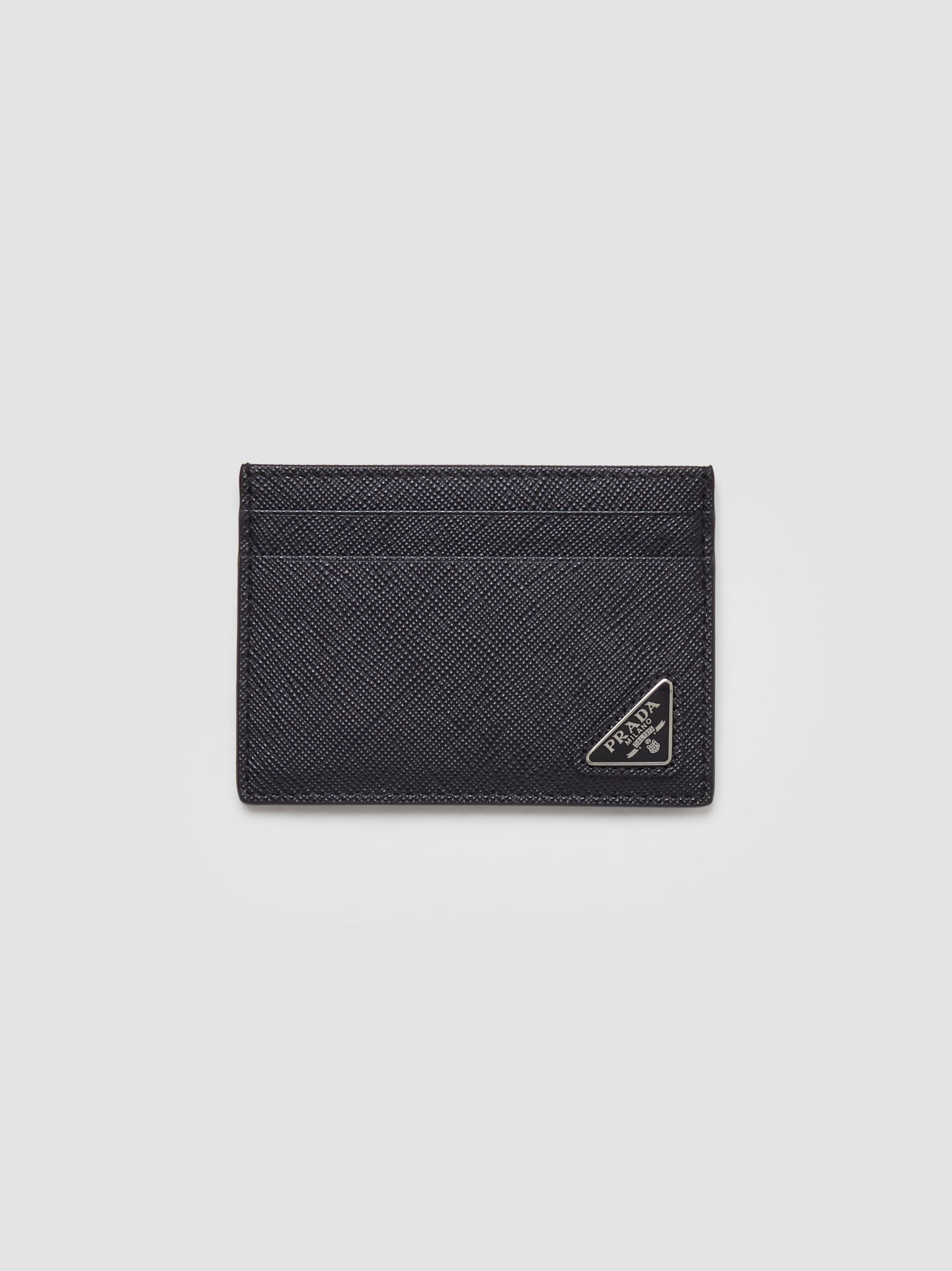 Saffiano Leather Card Holder in Black