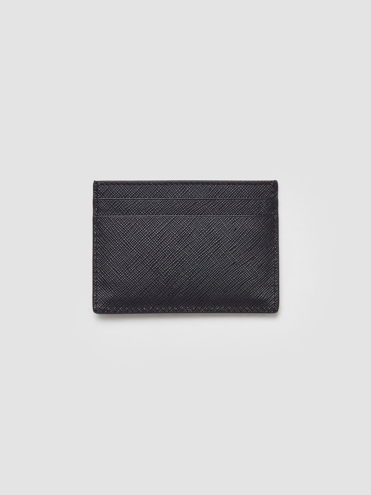 Saffiano Leather Card Holder in Black