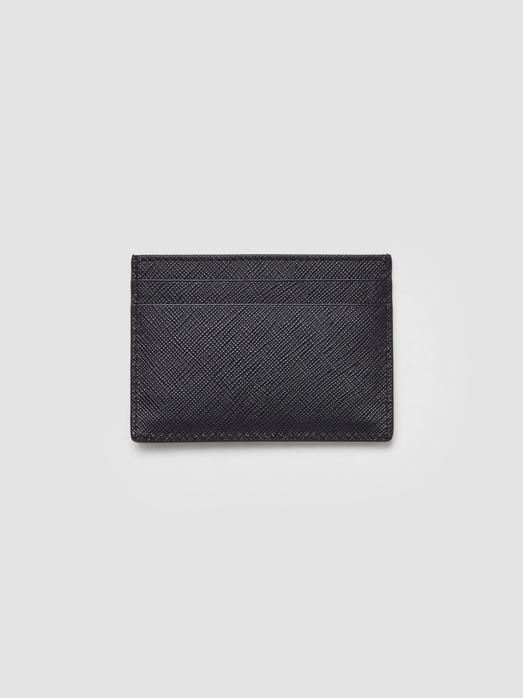 Saffiano Leather Card Holder in Black