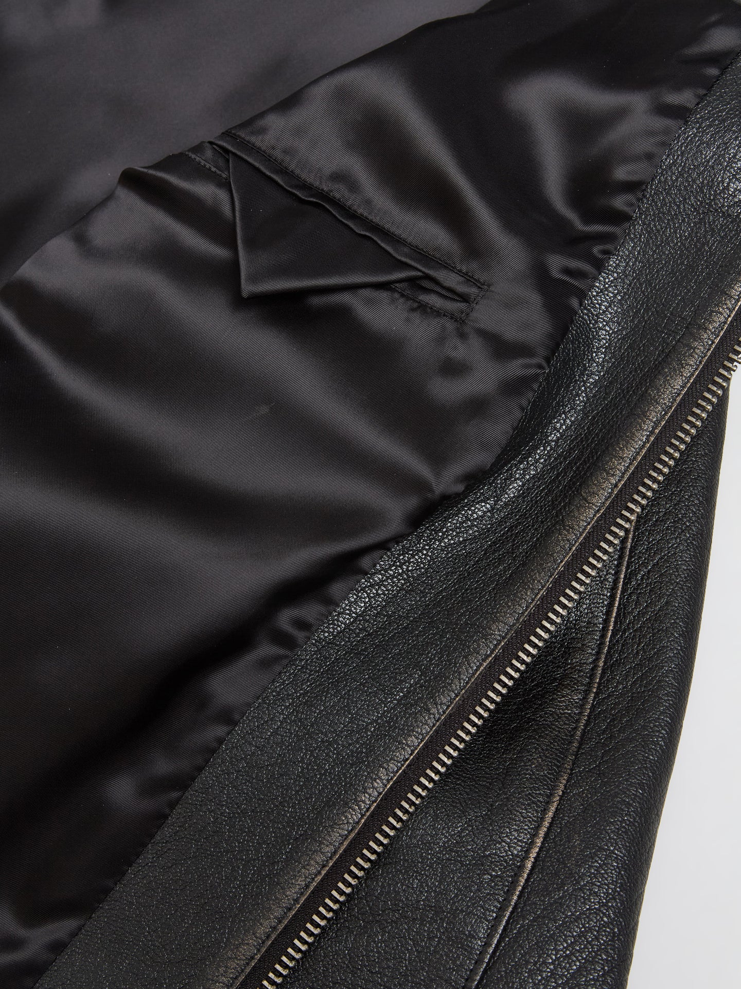 Leather Blouson Jacket in Black