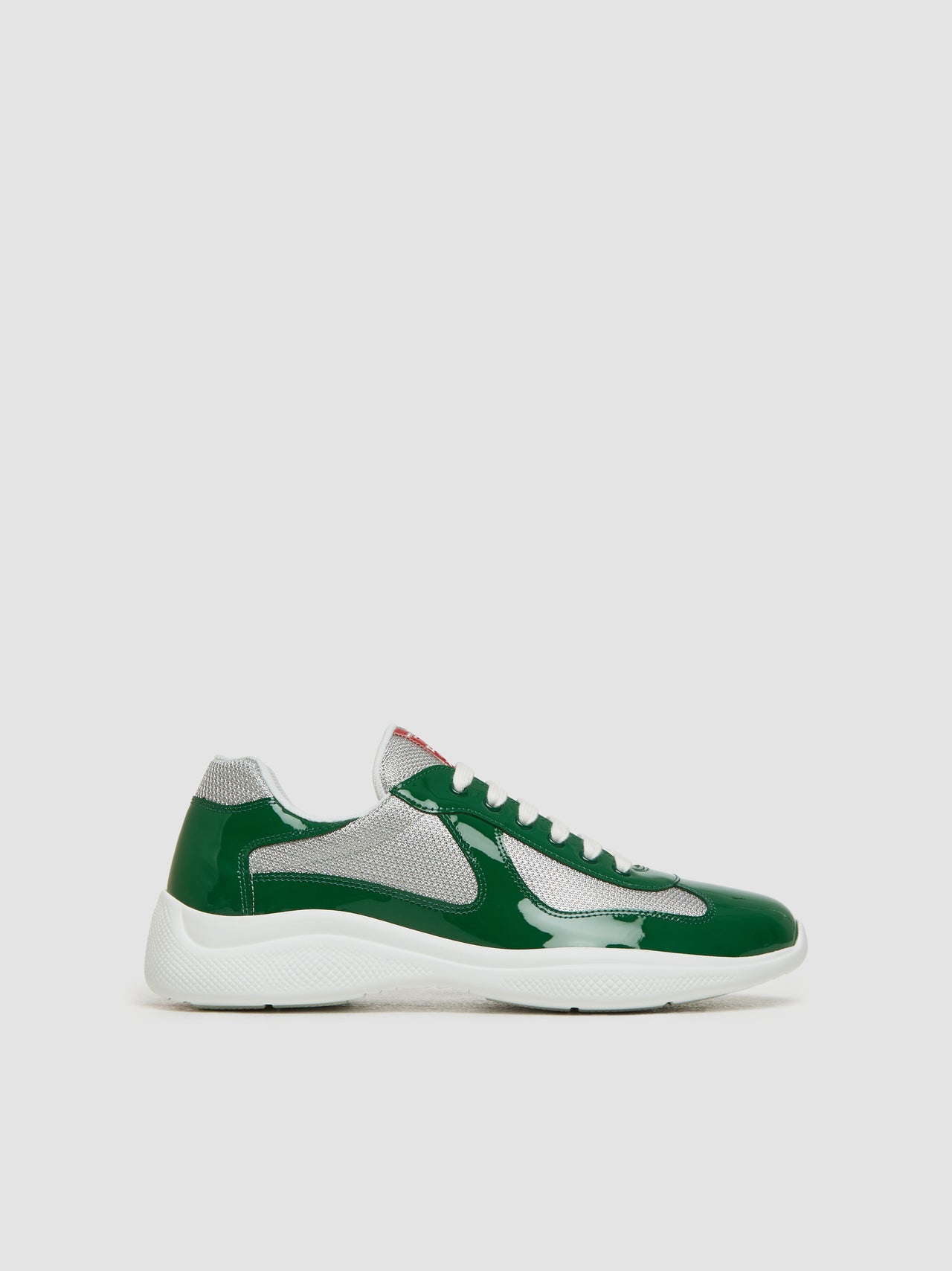 America's Cup Sneaker in Green & Silver