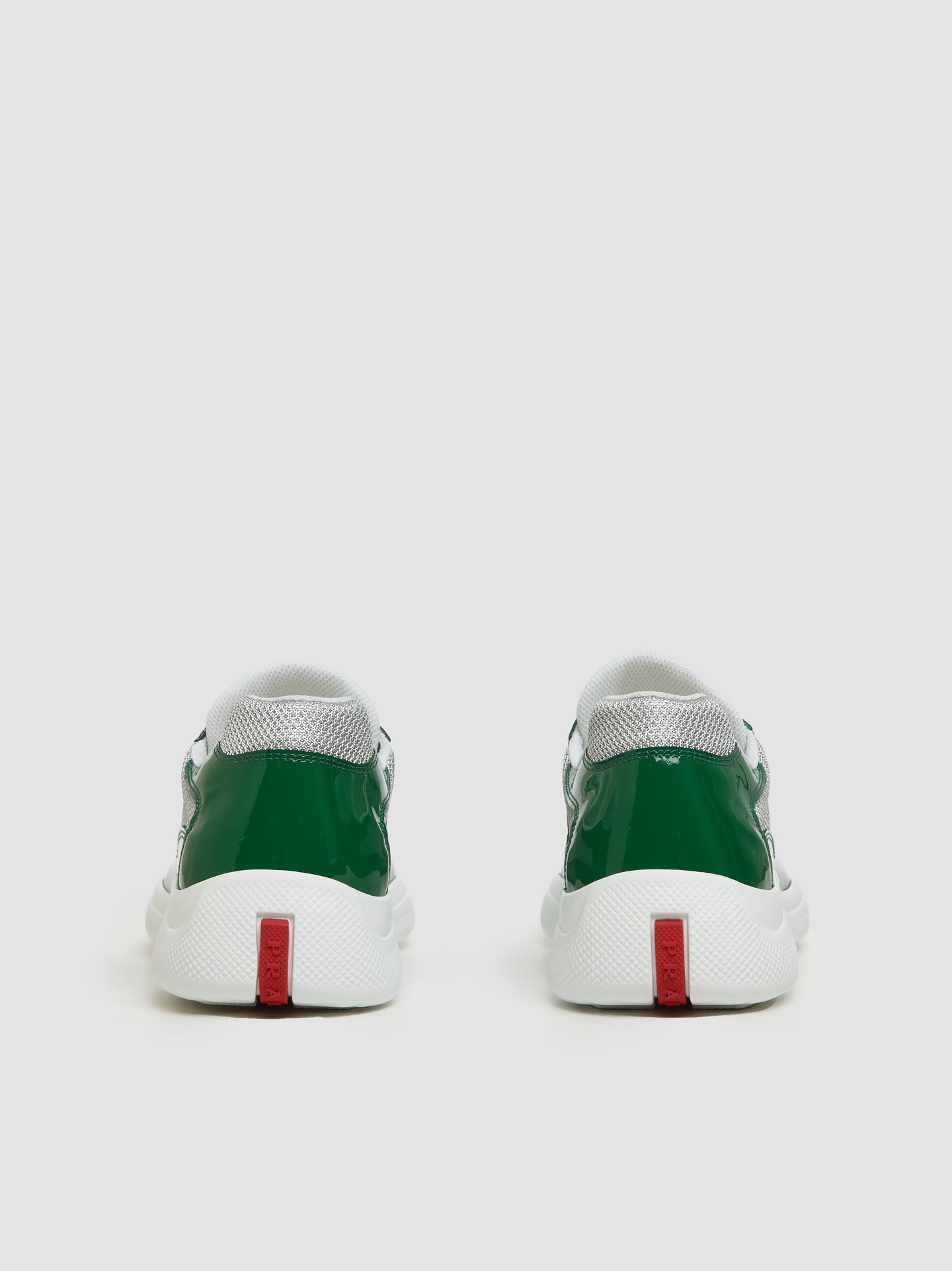 America's Cup Sneaker in Green & Silver