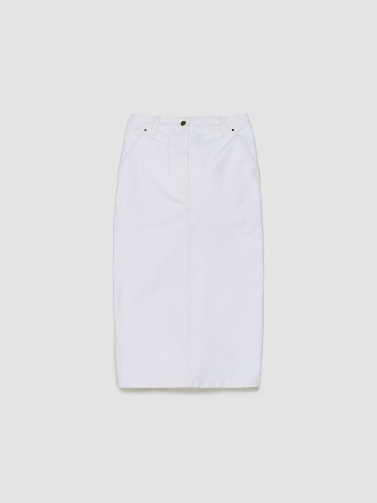 Pencil Skirt Made of Old Canvas in White