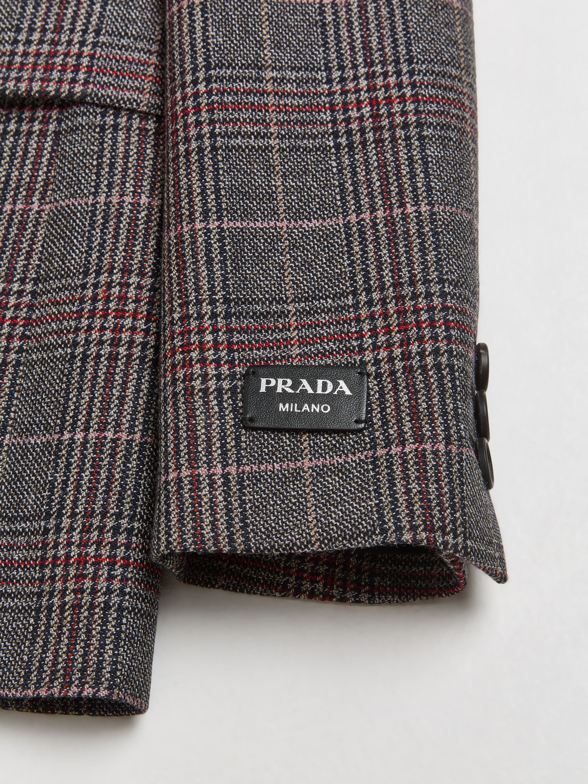 Single-Breasted Prince of Wales Check Blazer in Ebony