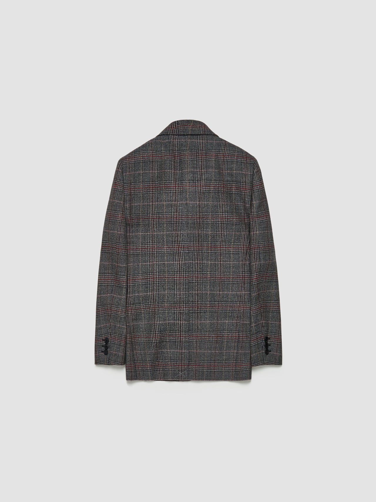 Single-Breasted Prince of Wales Check Blazer in Ebony