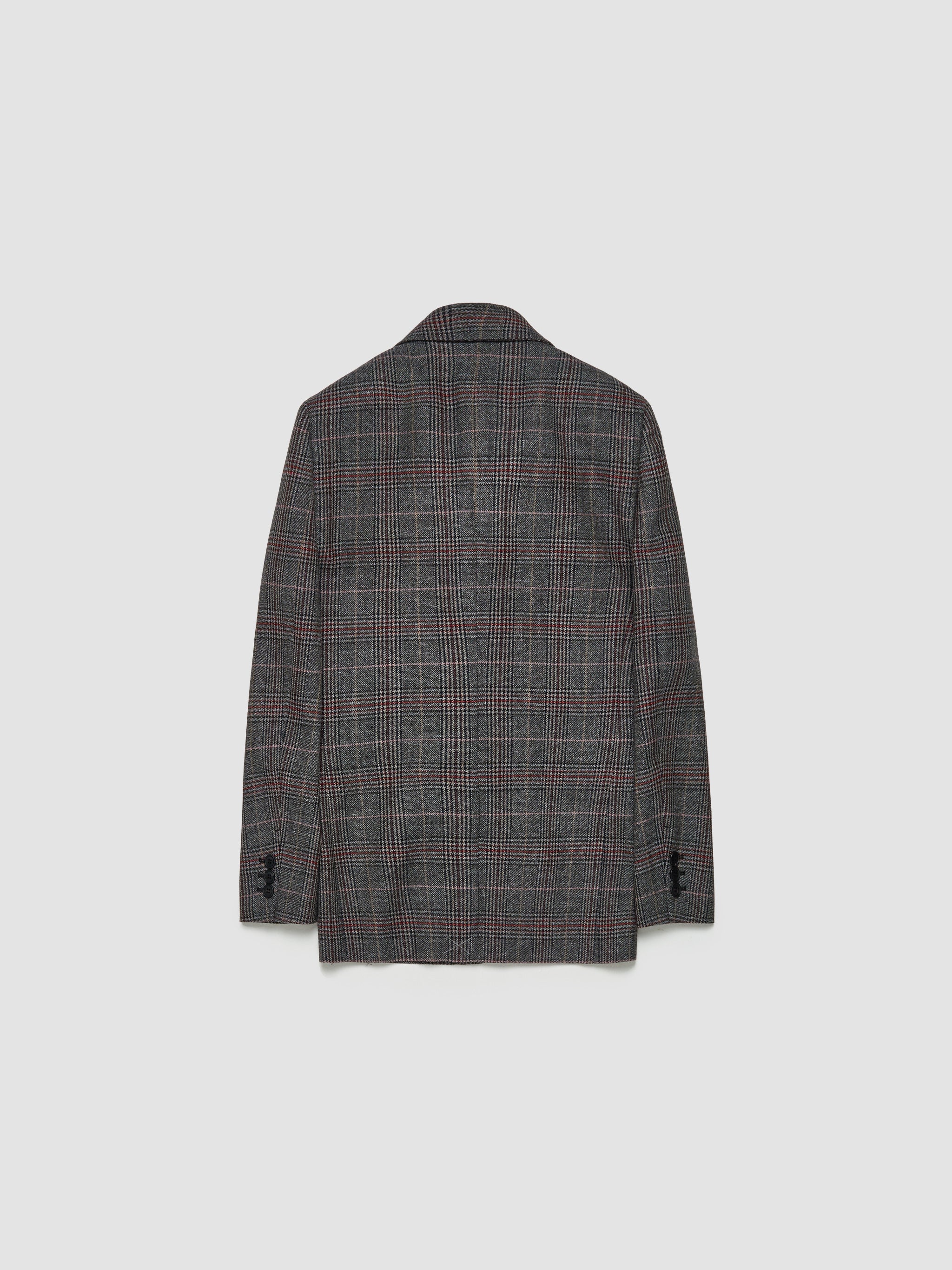 Single-Breasted Prince of Wales Check Blazer in Ebony