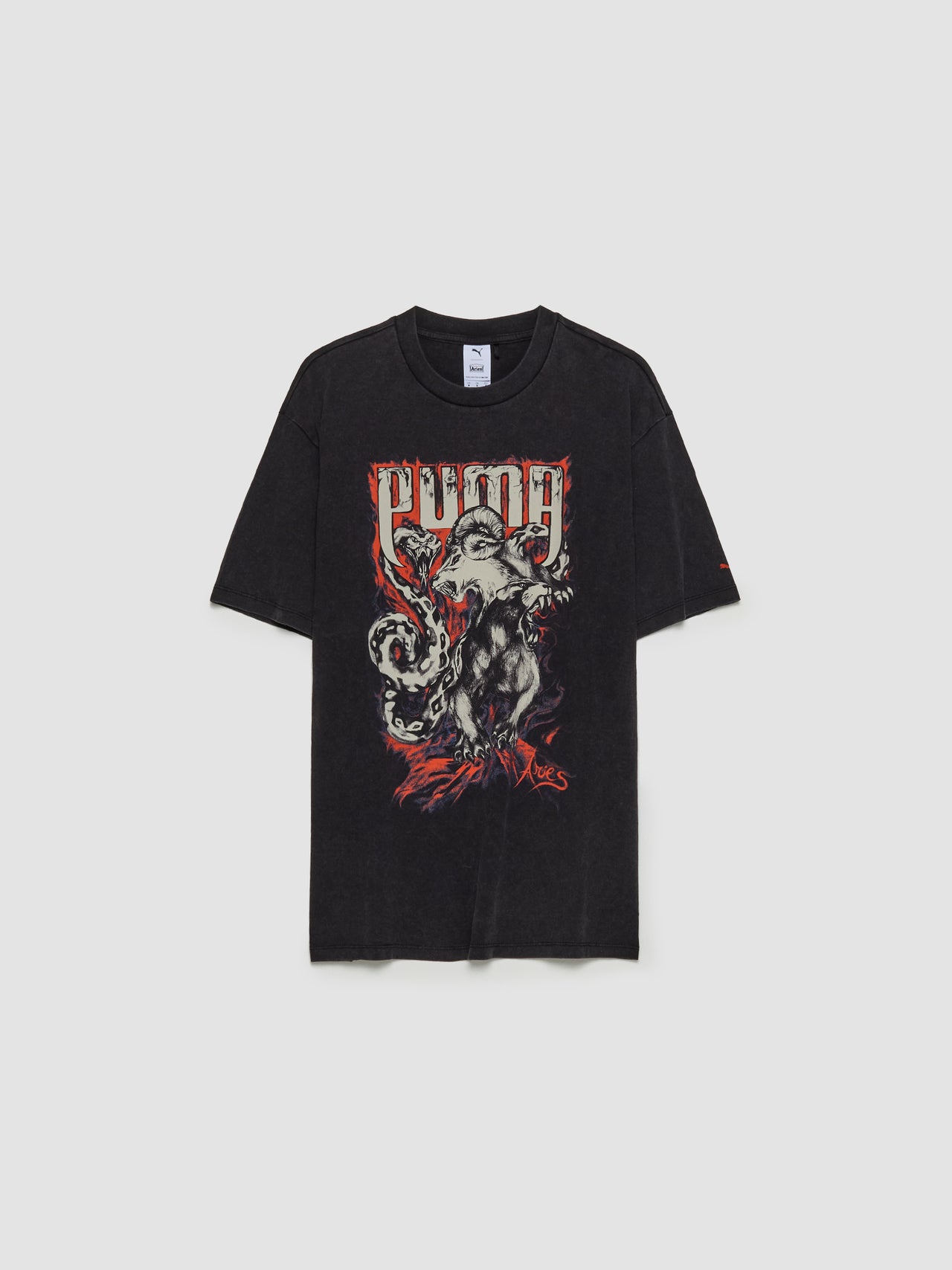 x ARIES Graphic Print T-Shirt in Black