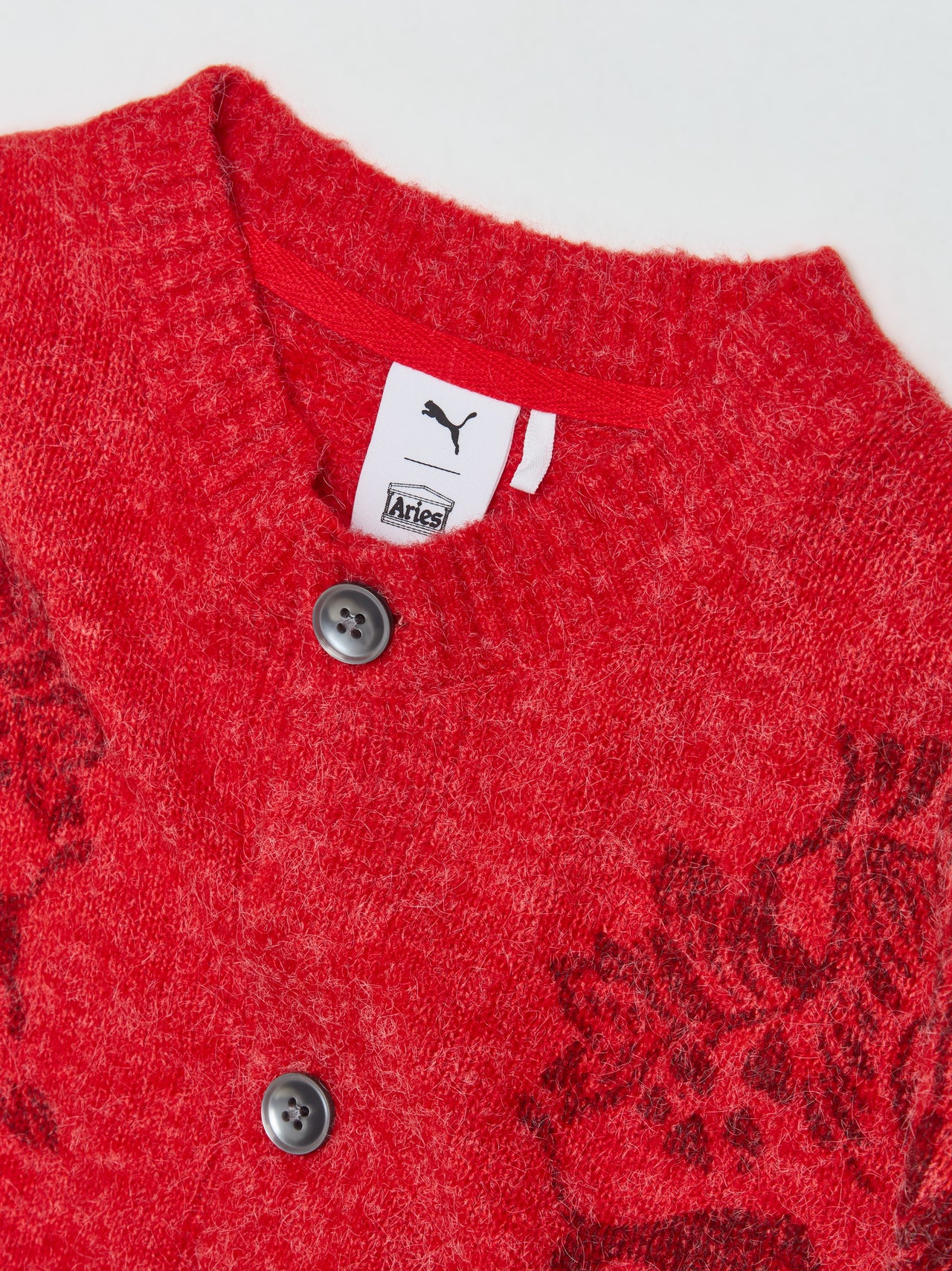 x ARIES Knitted Cardigan in Red