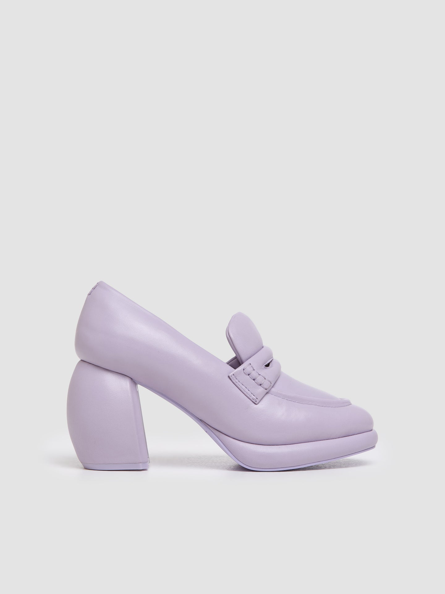 x Martine Rose Heeled Loafers in Lilac Leather