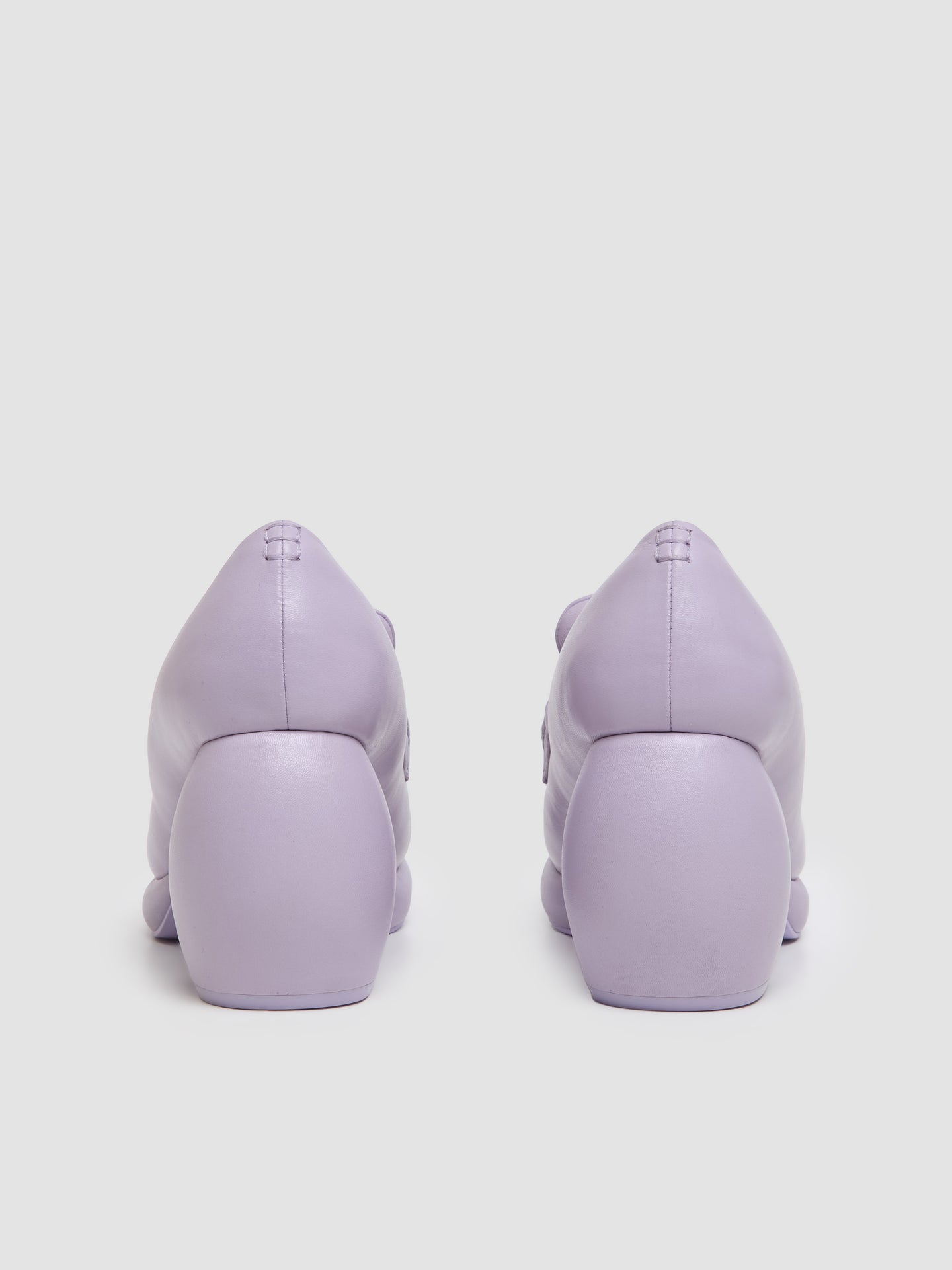 x Martine Rose Heeled Loafers in Lilac Leather