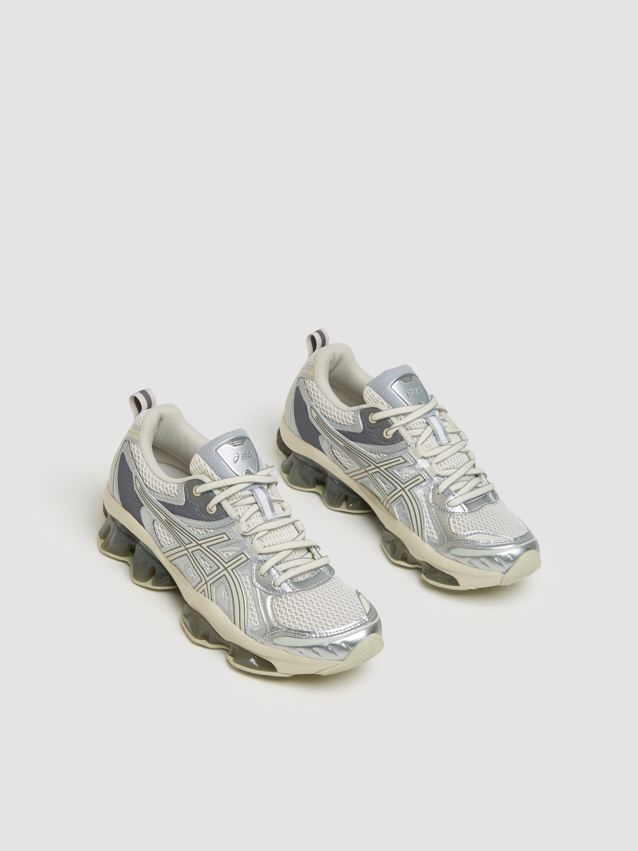 All white asics quantum top