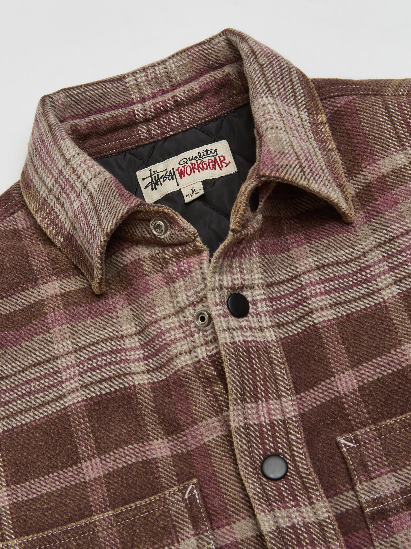 Heavy Plaid Shirt Jacket in Brown