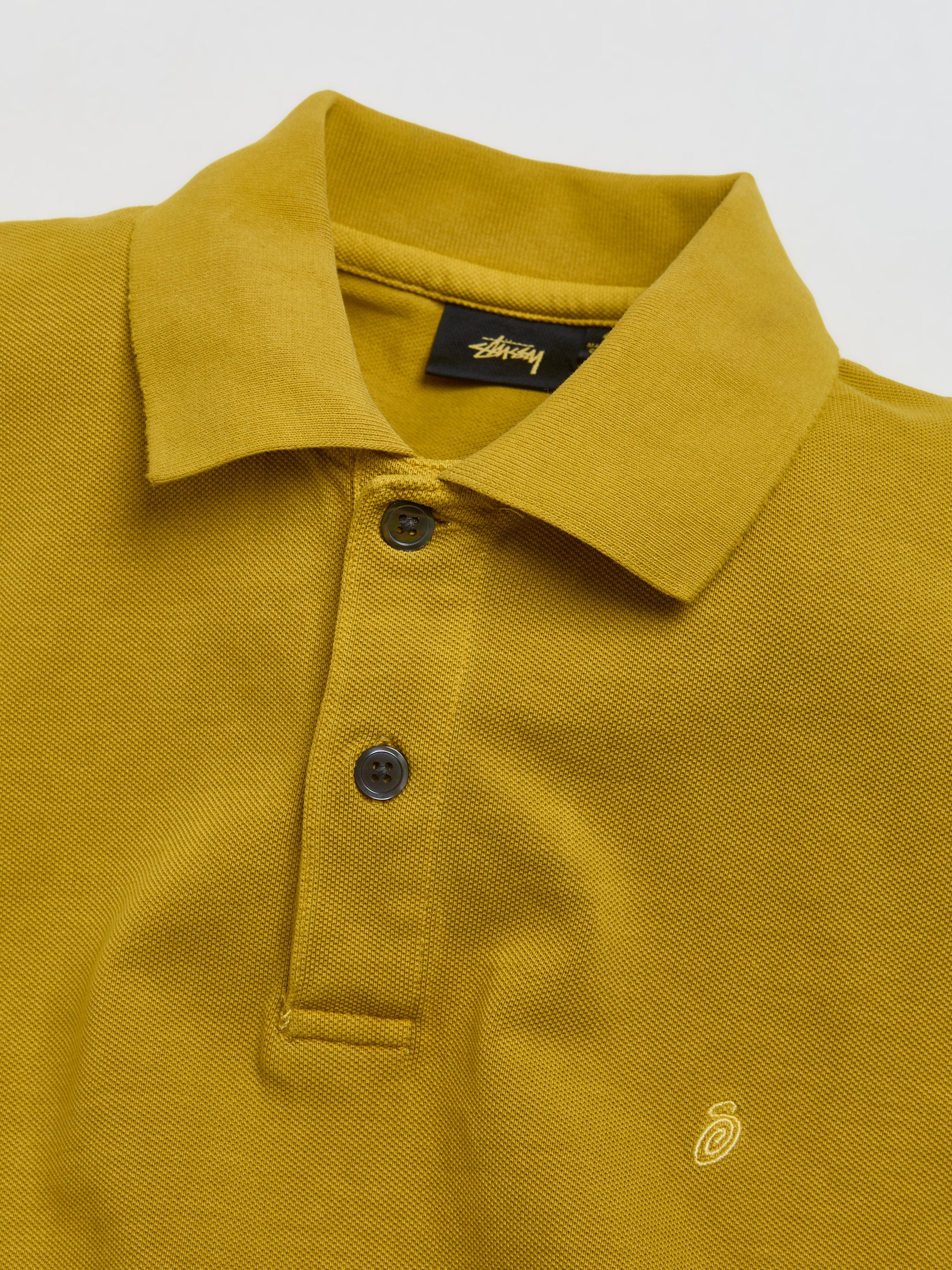 Pique Polo in Mustard