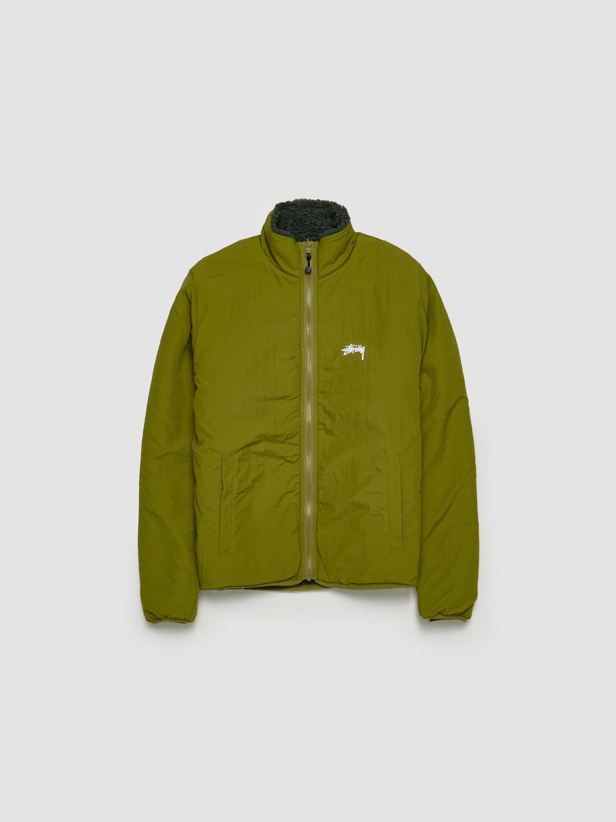 Sherpa Reversible Jacket in Dark Green