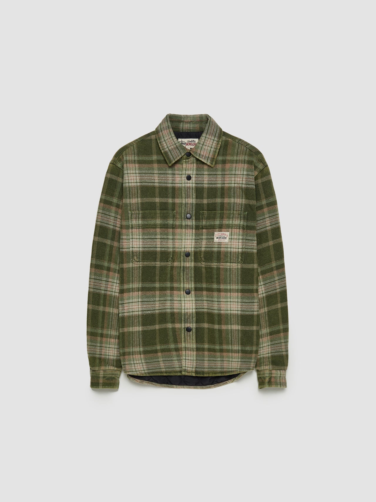 Heavy Plaid Shirt Jacket in Green