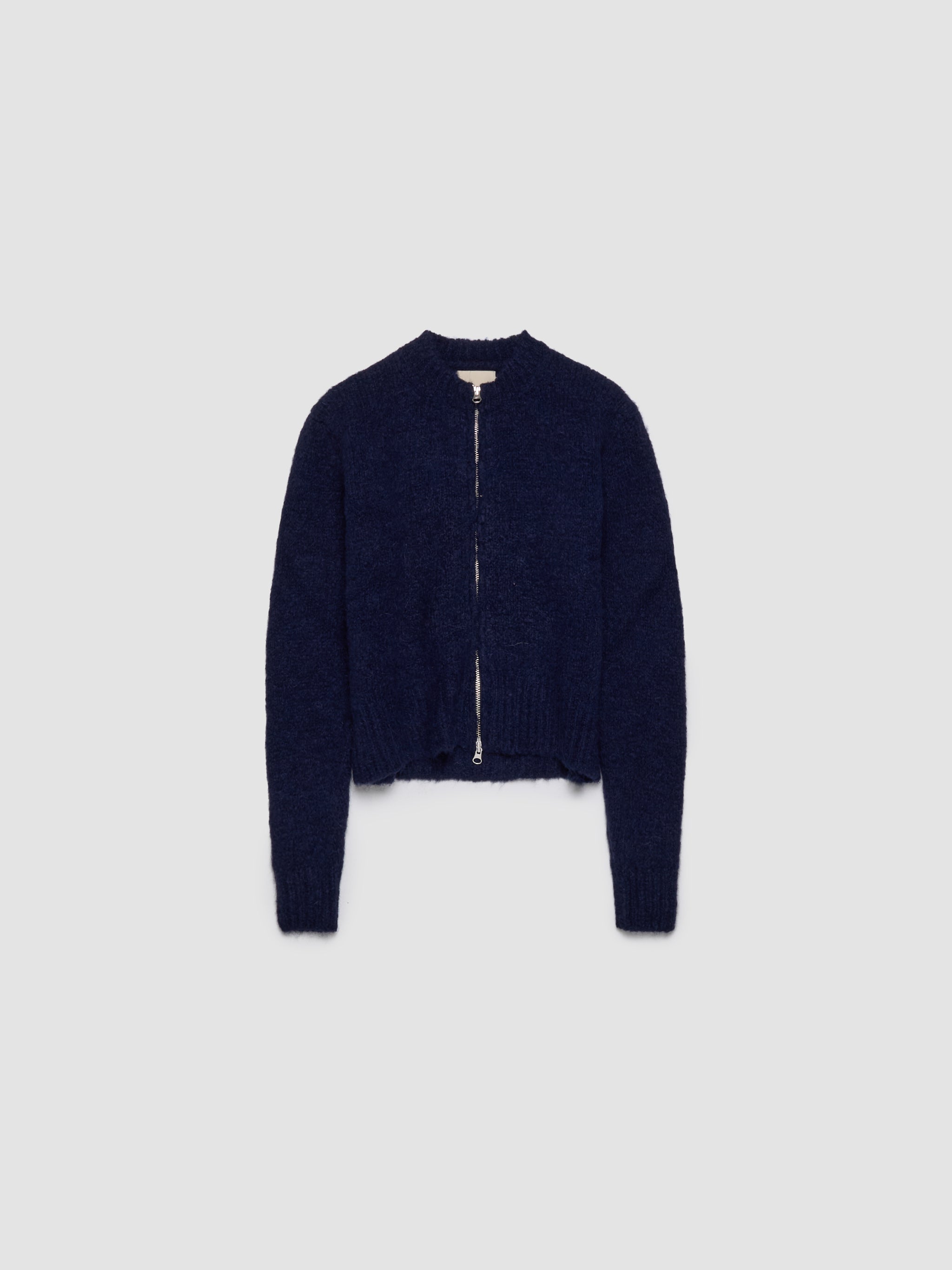 Plaisir Zip-Up Cardigan in Navy