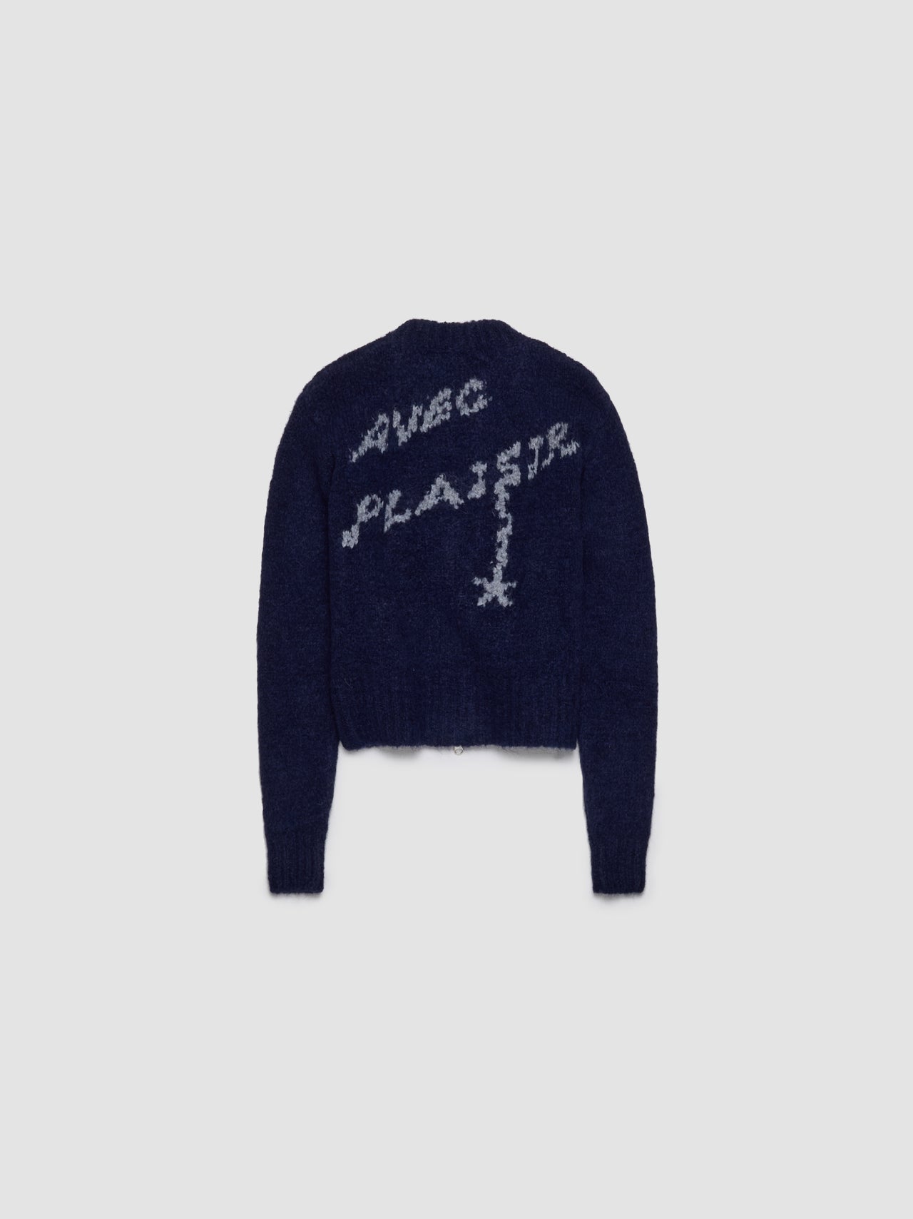 Plaisir Zip-Up Cardigan in Navy