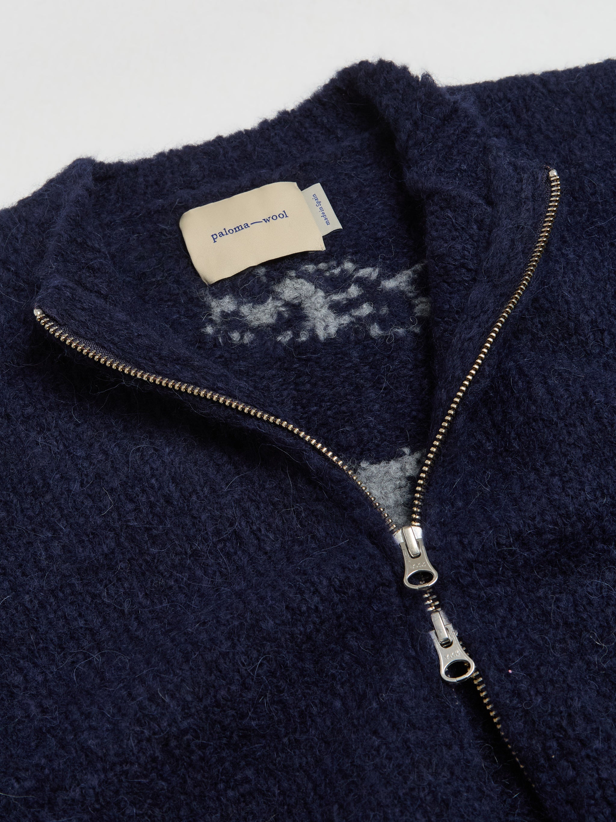 Plaisir Zip-Up Cardigan in Navy