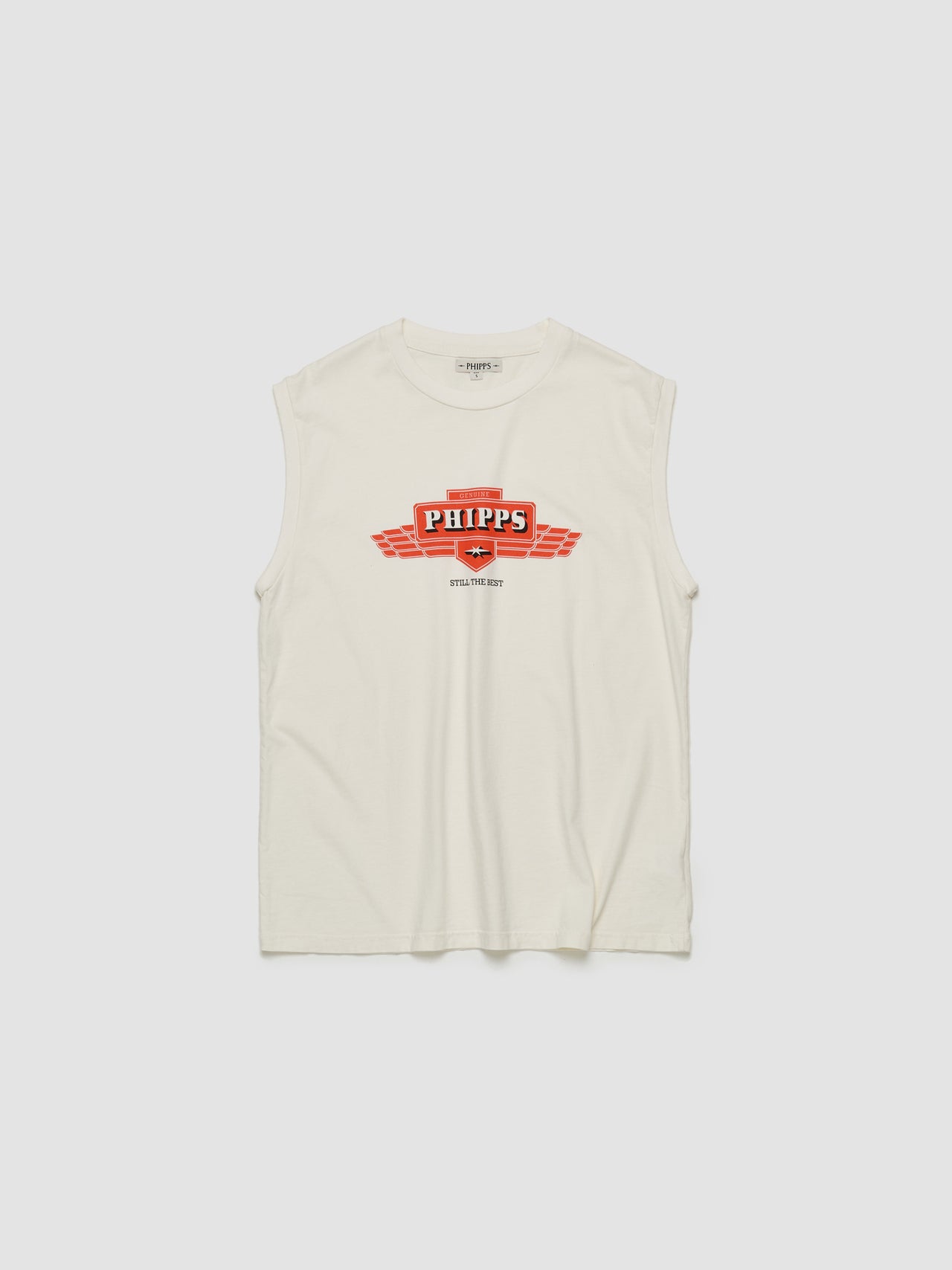 Hardware Logo Muscle Tank in Cream