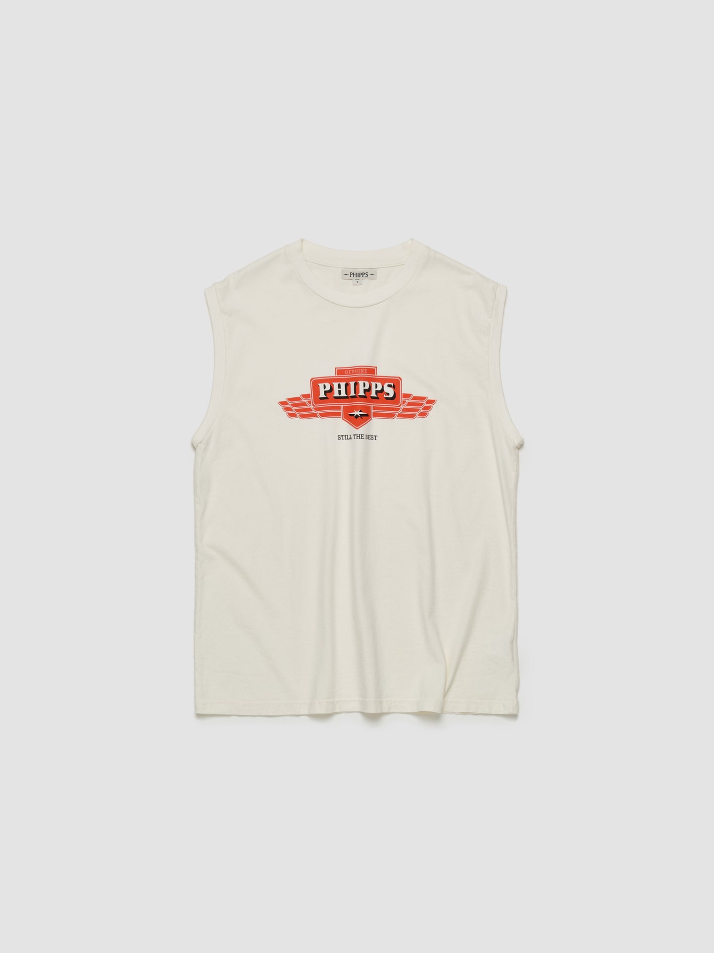 Hardware Logo Muscle Tank in Cream