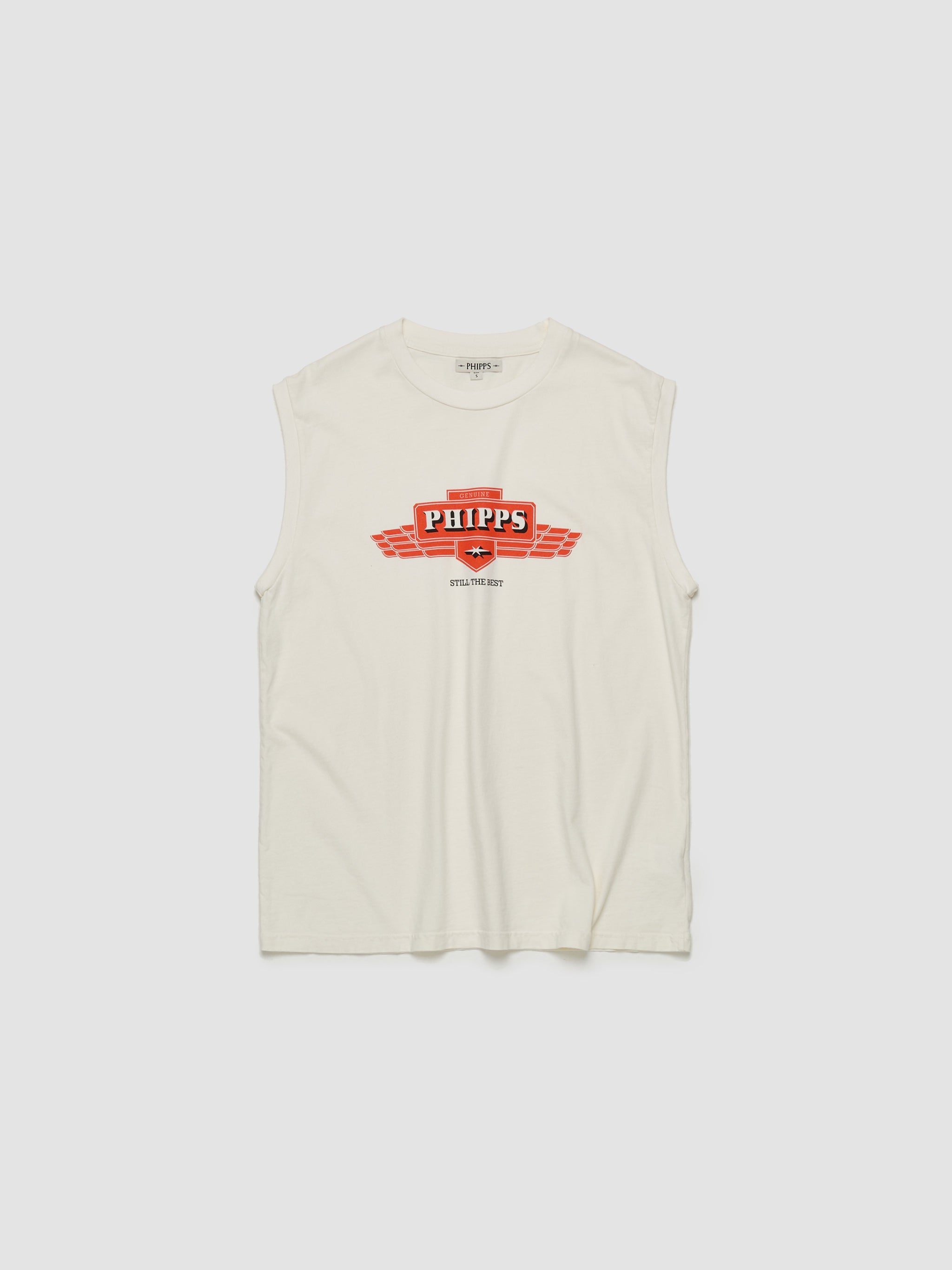 Hardware Logo Muscle Tank in Cream