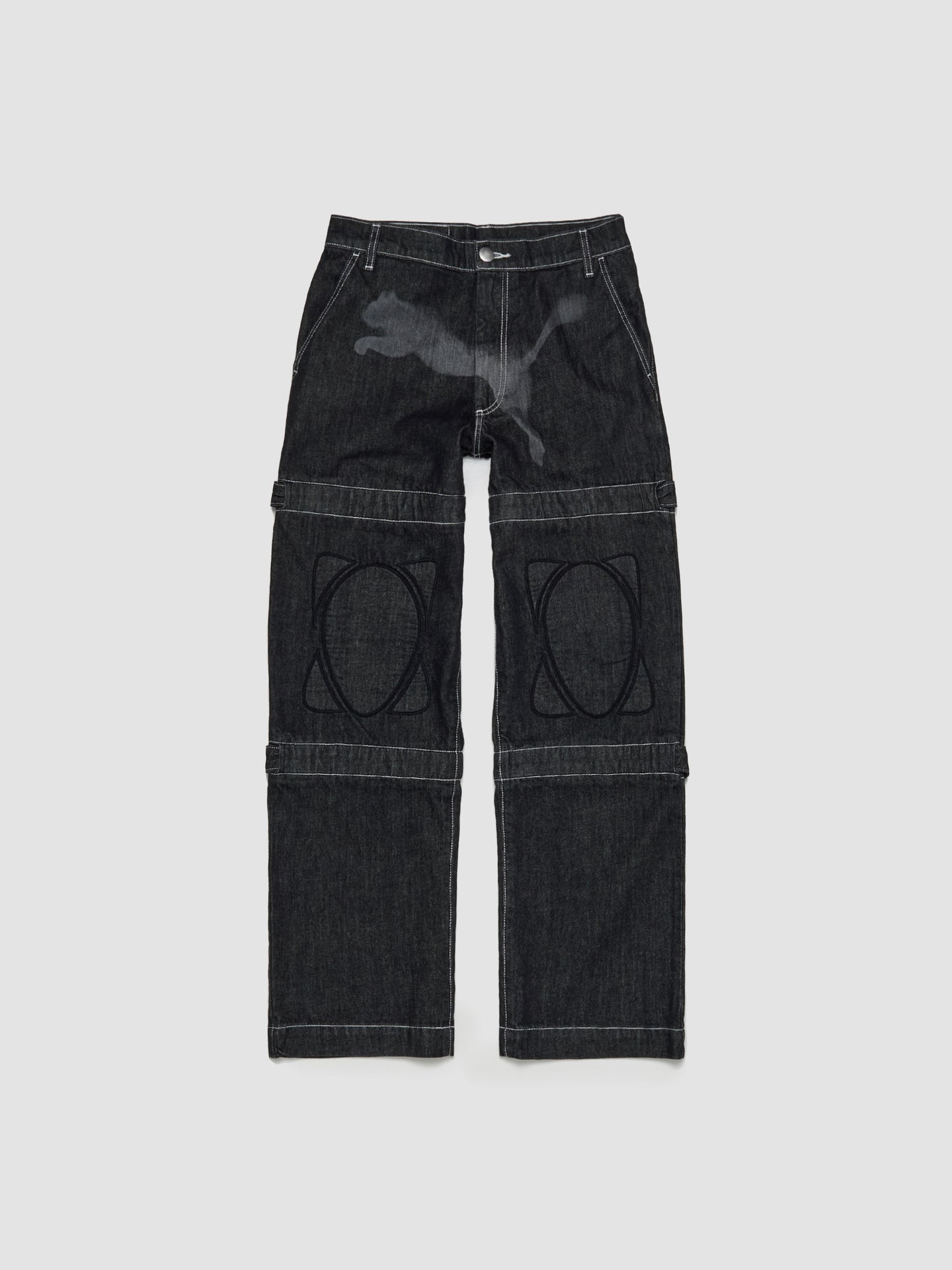 x A$AP ROCKY Knee Pad Pants in Black Denim