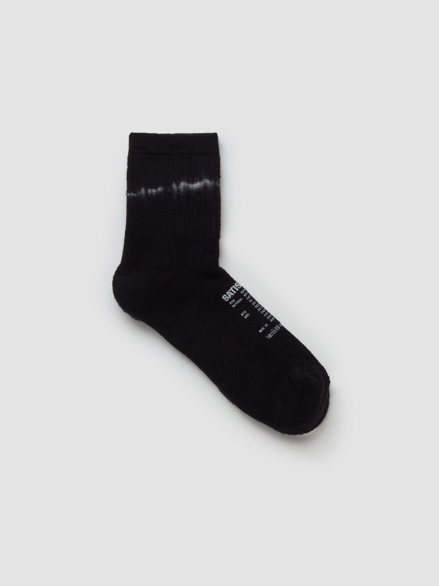 Merino Tube Socks in Black Tie-Dye