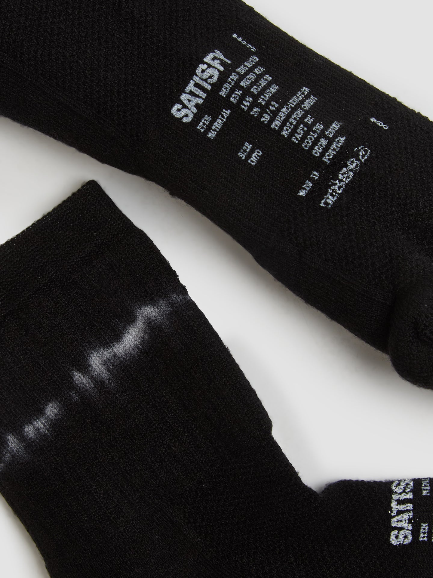 Merino Tube Socks in Black Tie-Dye